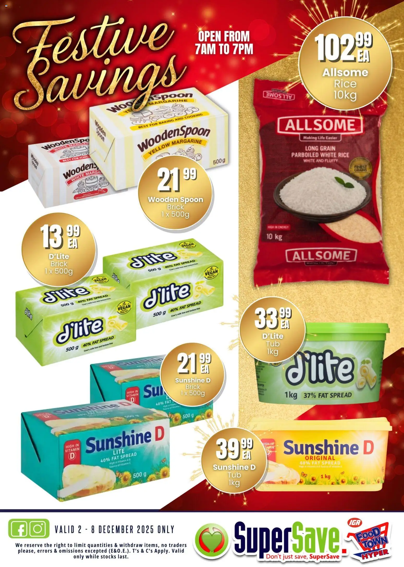 New Super Save catalogue – valid from 02.12.2025 | Page: 21 | Products: Milk, Margarine, Rice, Fat spread New Super Save catalogue – valid from 02.12.2025 | Page: 21 | Products: Milk, Margarine, Rice, Fat spread