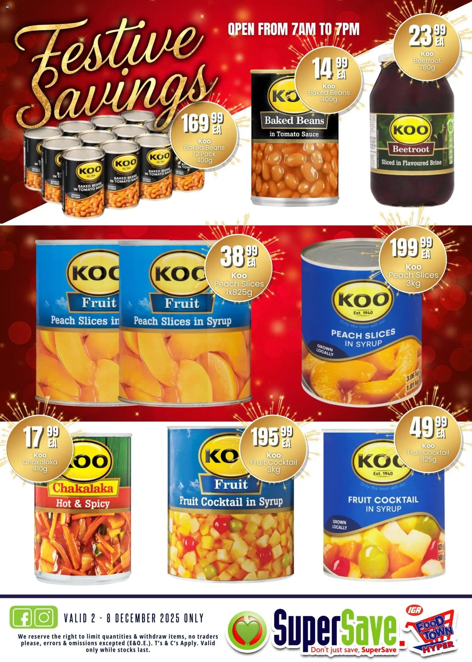 New Super Save catalogue – valid from 02.12.2025 | Page: 39 | Products: Baked beans, Syrup, Sauce, Peach New Super Save catalogue – valid from 02.12.2025 | Page: 39 | Products: Baked beans, Syrup, Sauce, Peach