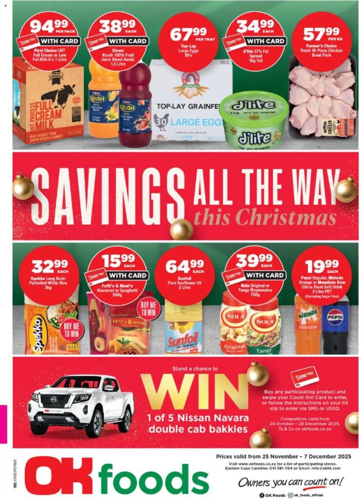 OK Foods - Eastern Cape - Specials (25/11/2025 - 07/12/2025) Online 8 OK Foods – Eastern Cape – Specials (25/11/2025 – 07/12/2025) Online