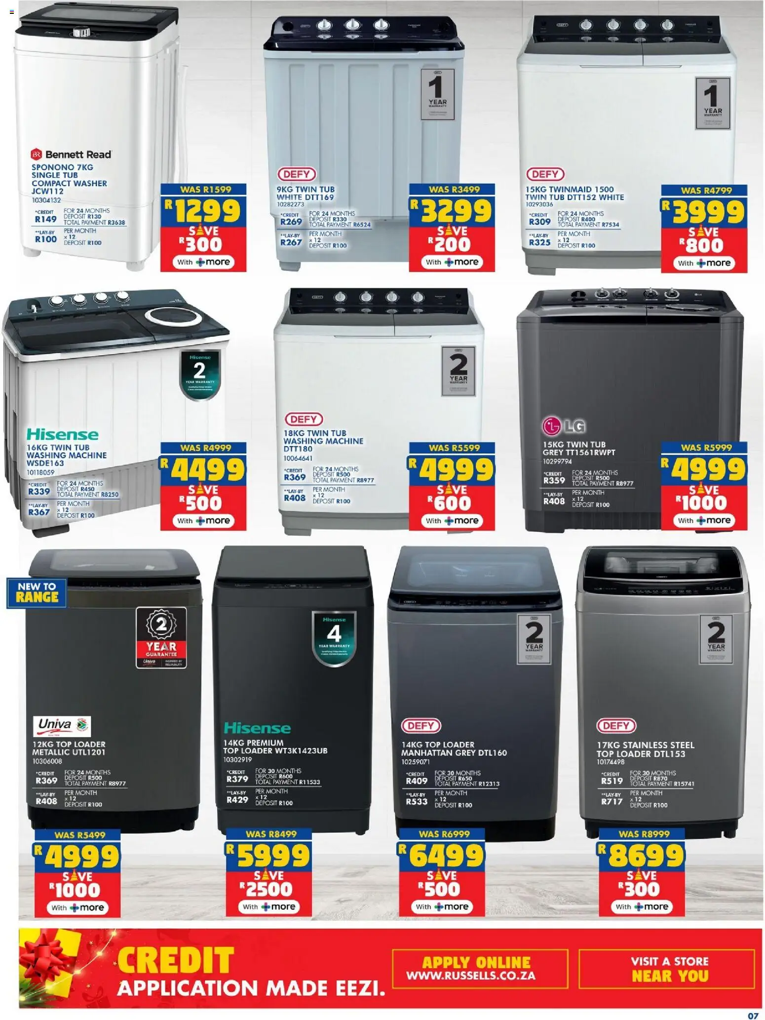 New Russells catalogue – valid from 02.12.2025 | Page: 7 | Products: Washing machine New Russells catalogue – valid from 02.12.2025 | Page: 7 | Products: Washing machine