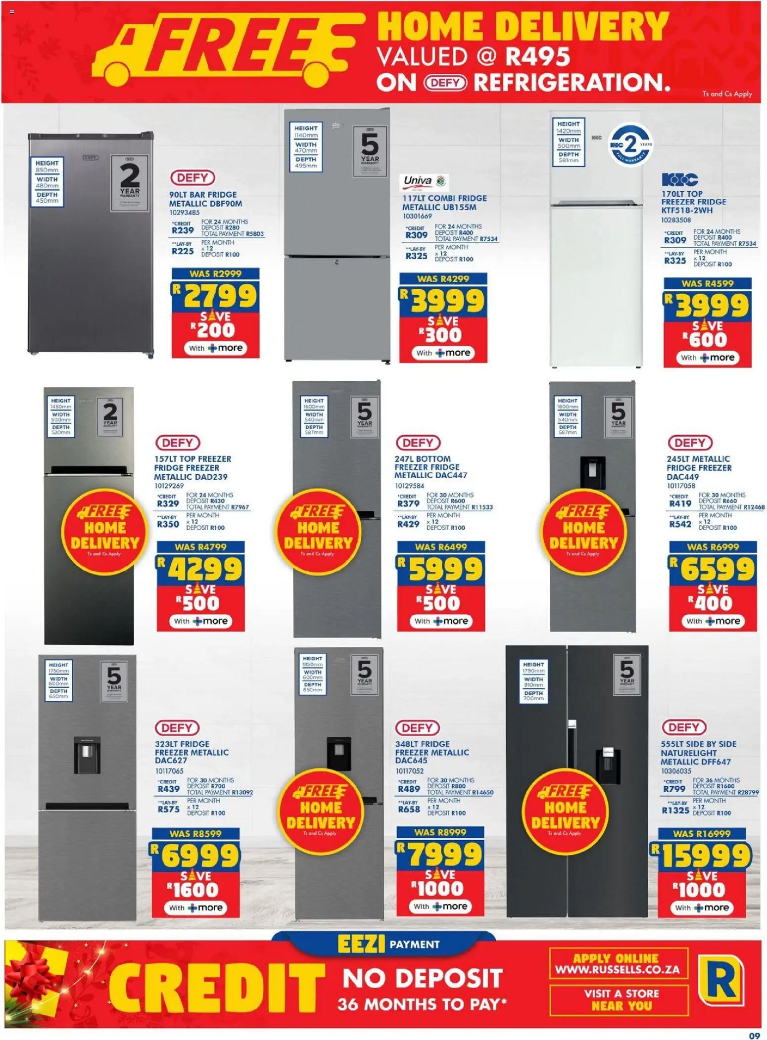 New Russells catalogue – valid from 02.12.2025 | Page: 9 | Products: Freezer, Freezer fridge, Fridge New Russells catalogue – valid from 02.12.2025 | Page: 9 | Products: Freezer, Freezer fridge, Fridge