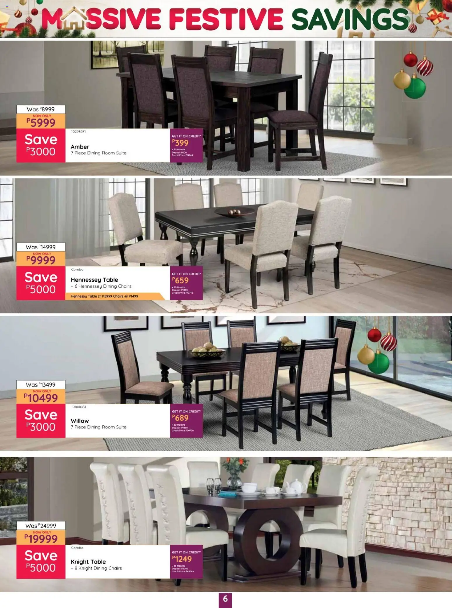 New Bradlows catalogue – valid from 02.12.2025 | Page: 6 | Products: Table, Dining room suite New Bradlows catalogue – valid from 02.12.2025 | Page: 6 | Products: Table, Dining room suite