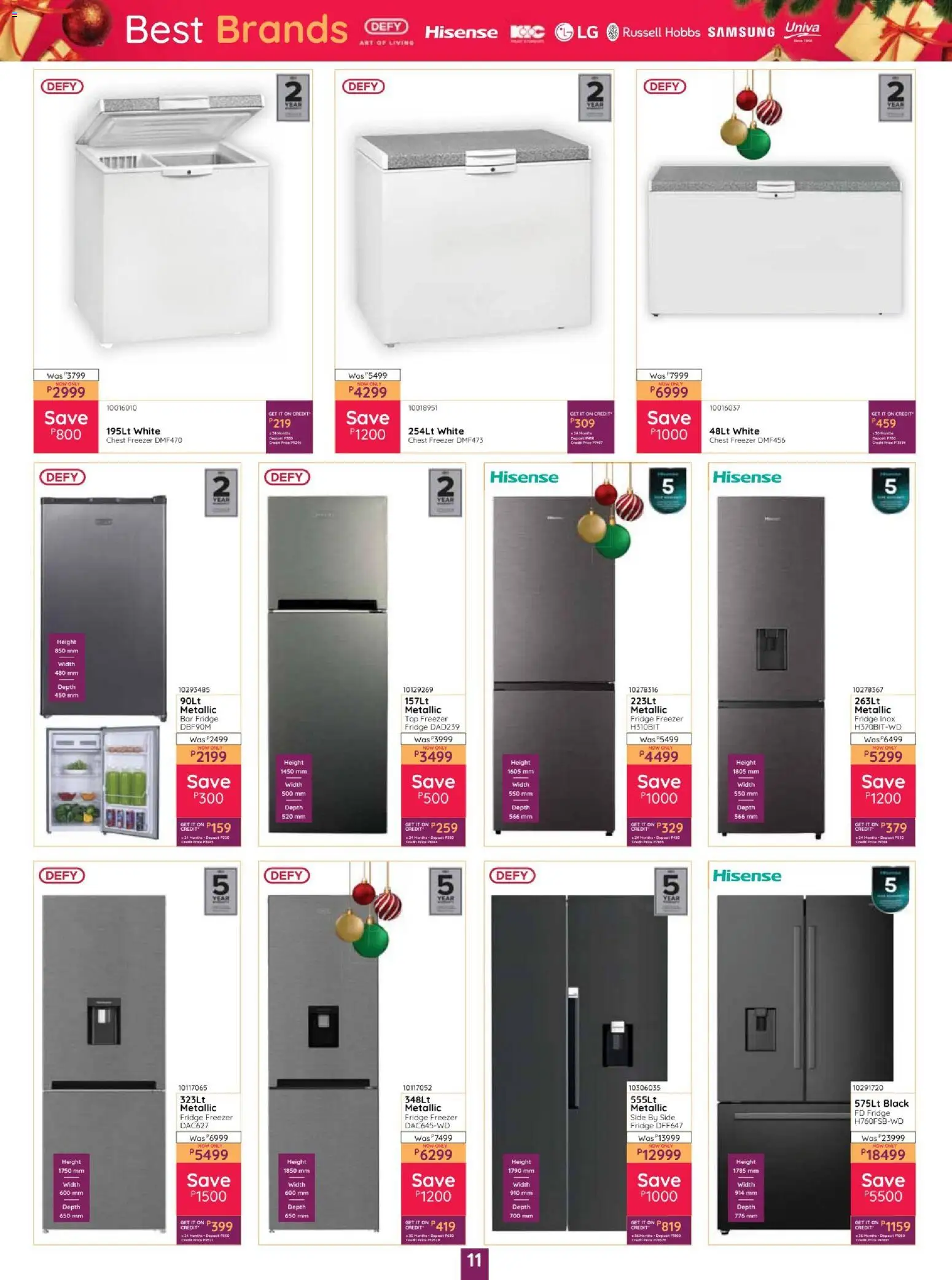 New Bradlows catalogue – valid from 02.12.2025 | Page: 11 | Products: Freezer, Freezer fridge, Fridge, Chest freezer New Bradlows catalogue – valid from 02.12.2025 | Page: 11 | Products: Freezer, Freezer fridge, Fridge, Chest freezer
