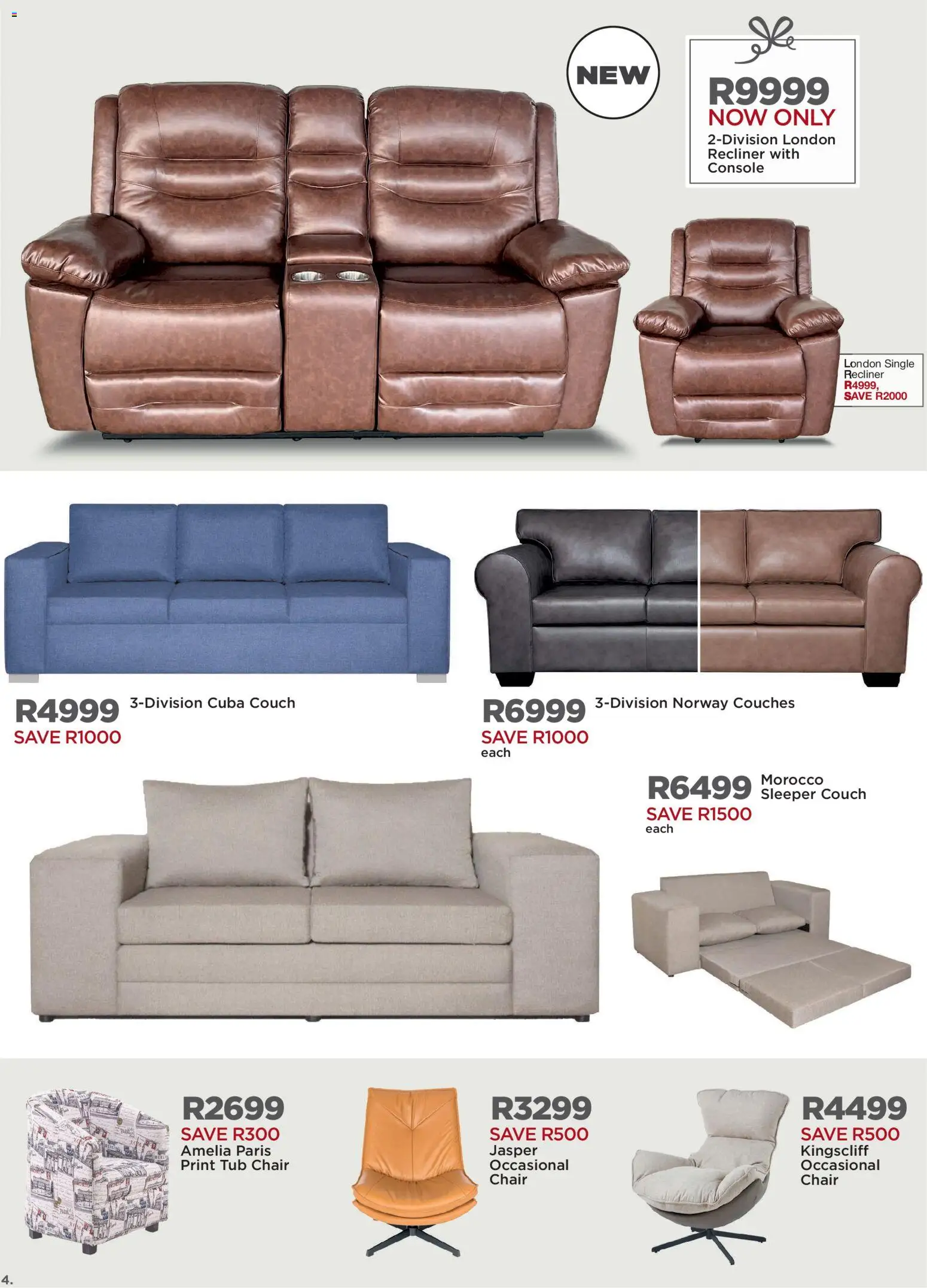 New House and Home catalogue – valid from 17.11.2025 | Page: 4 | Products: Couch, Chair New House and Home catalogue – valid from 17.11.2025 | Page: 4 | Products: Couch, Chair