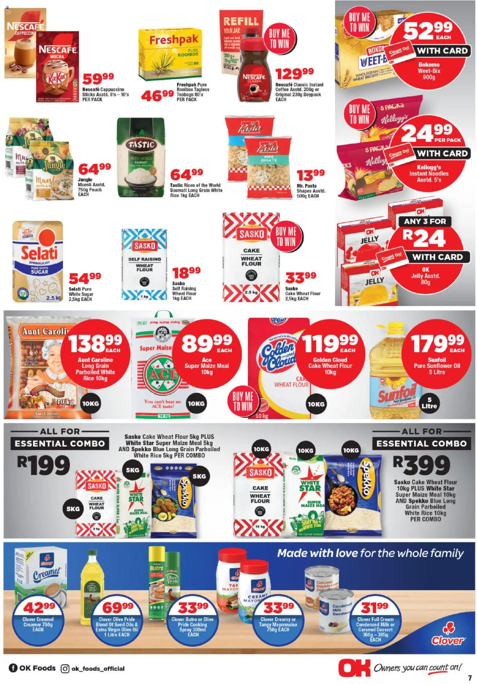 New OK Foods catalogue – valid from 25.12.2025 | Page: 7 | Products: Condensed milk, Mayonnaise, Sugar, Caramel