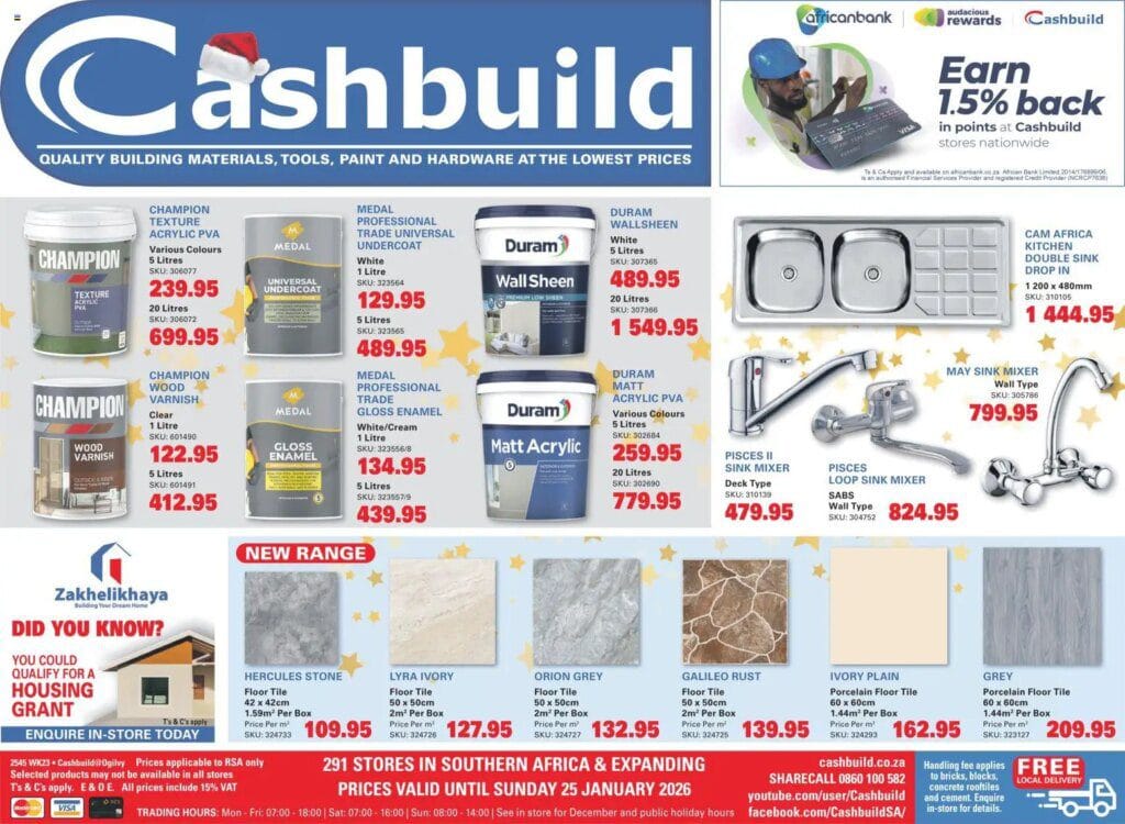 Cashbuild catalogue and Specials Online Shopping Earn Back 04 December