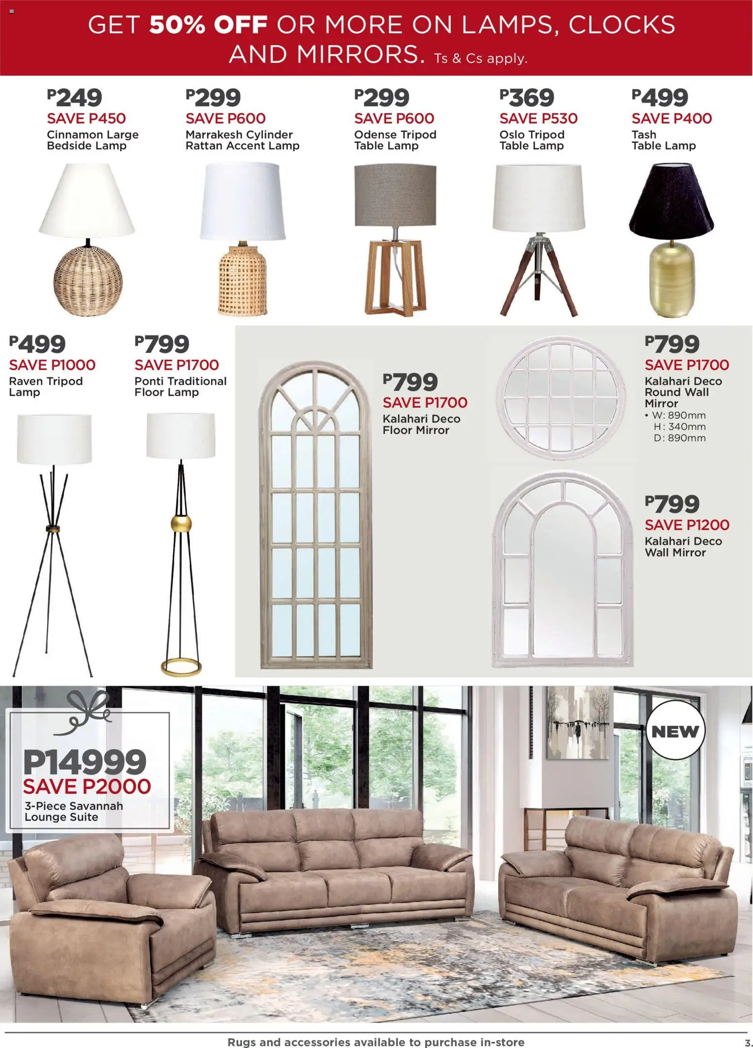 New House and Home catalogue – valid from 10.11.2025 | Page: 3 | Products: Table, Mirror, Lamp, Lounge suite