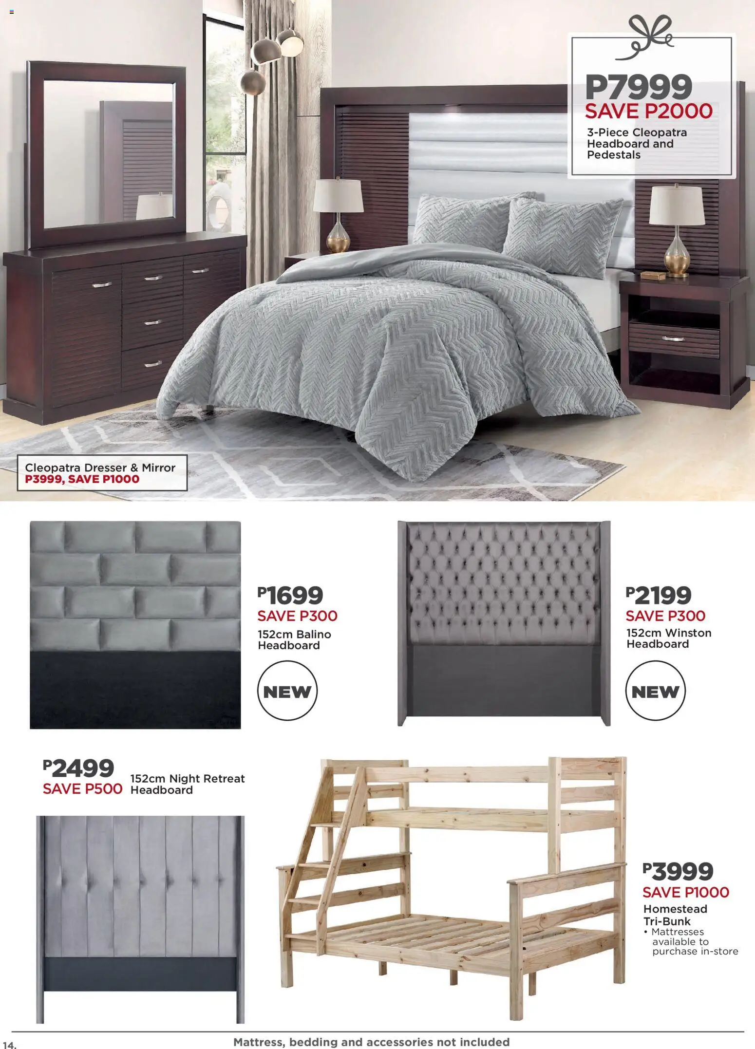 New House and Home catalogue – valid from 10.11.2025 | Page: 14 | Products: Headboard, Mirror