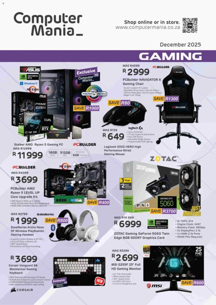 Computer Mania specials and catalogues Online Gaming 01 December 1 Computer Mania specials and catalogues Online Gaming 01 December