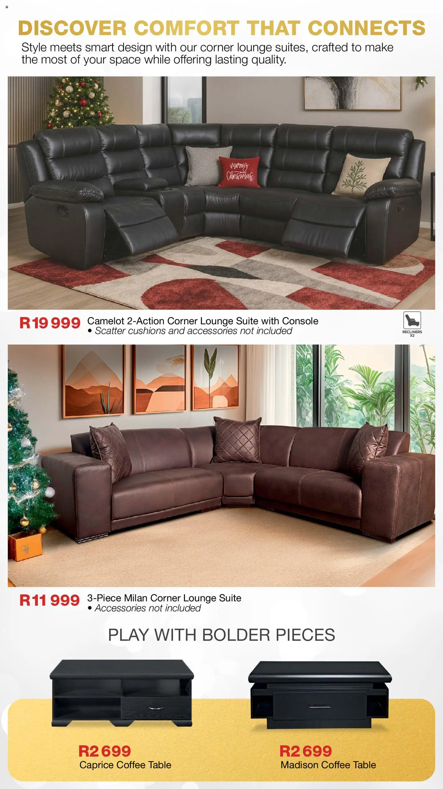 New OK Furniture catalogue – valid from 17.11.2025 | Page: 5 | Products: Coffee table, Table, Lounge suite, Coffee New OK Furniture catalogue – valid from 17.11.2025 | Page: 5 | Products: Coffee table, Table, Lounge suite, Coffee