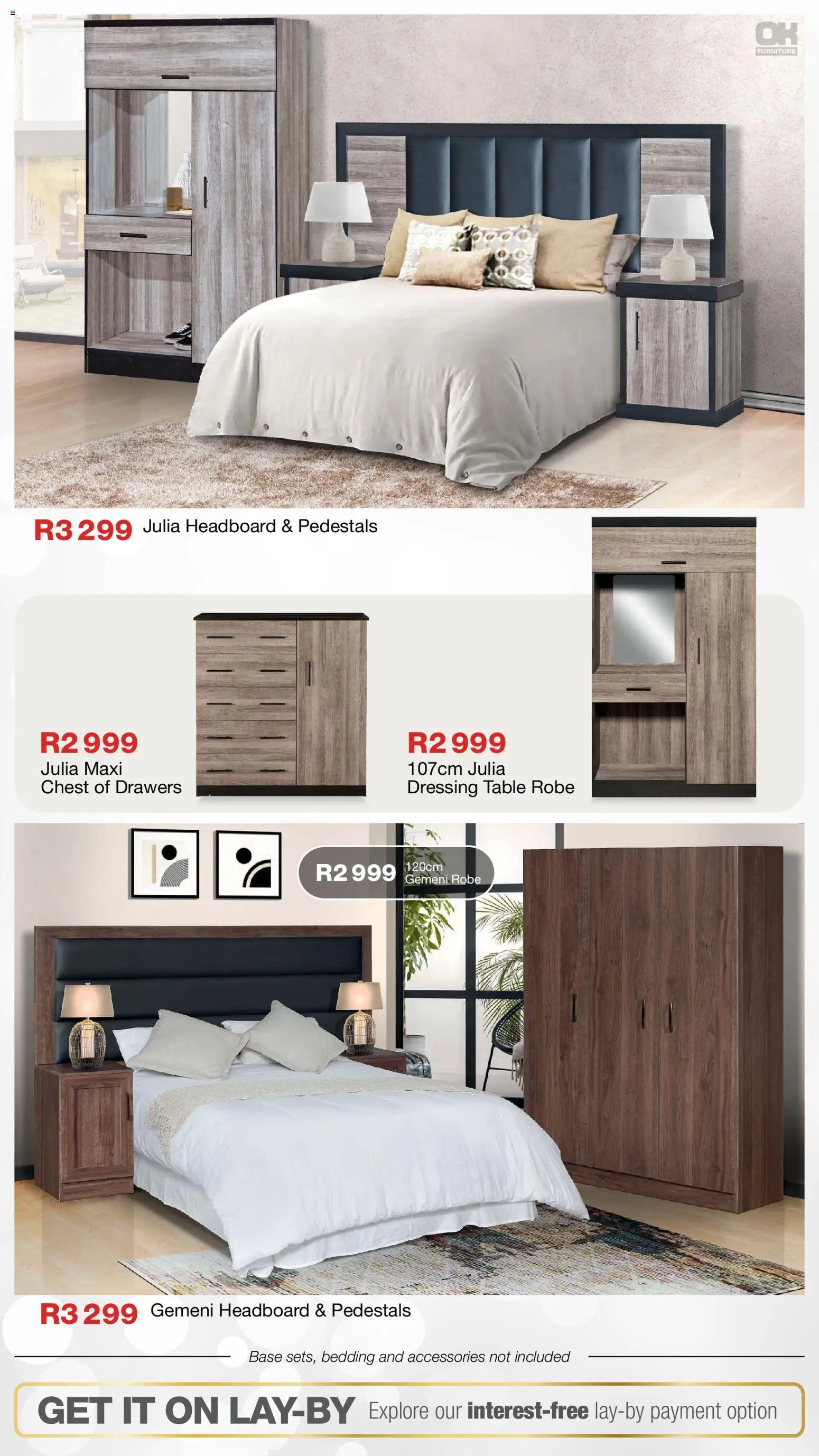 New OK Furniture catalogue – valid from 17.11.2025 | Page: 20 | Products: Headboard, Chest of drawers, Table, Dressing New OK Furniture catalogue – valid from 17.11.2025 | Page: 20 | Products: Headboard, Chest of drawers, Table, Dressing