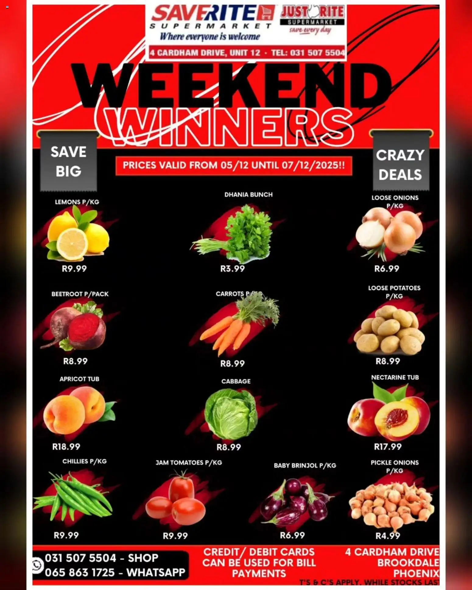 New Saverite catalogue – valid from 05.12.2025 | Page: 1 | Products: Jam, Tomatoes, Carrots, Potatoes New Saverite catalogue – valid from 05.12.2025 | Page: 1 | Products: Jam, Tomatoes, Carrots, Potatoes