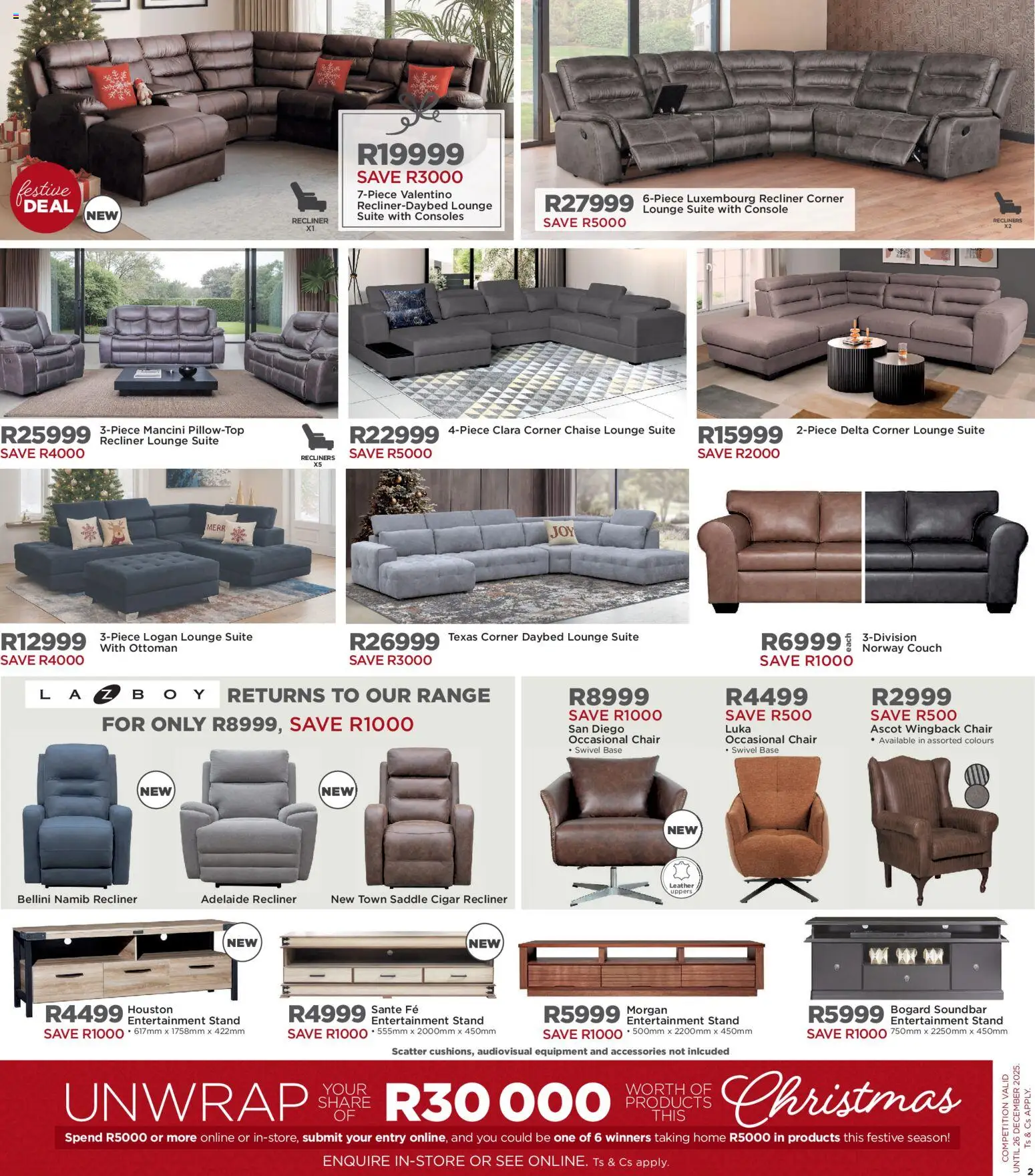 New House and Home catalogue – valid from 24.11.2025 | Page: 2 | Products: Chair, Lounge suite, Soundbar, Chaise