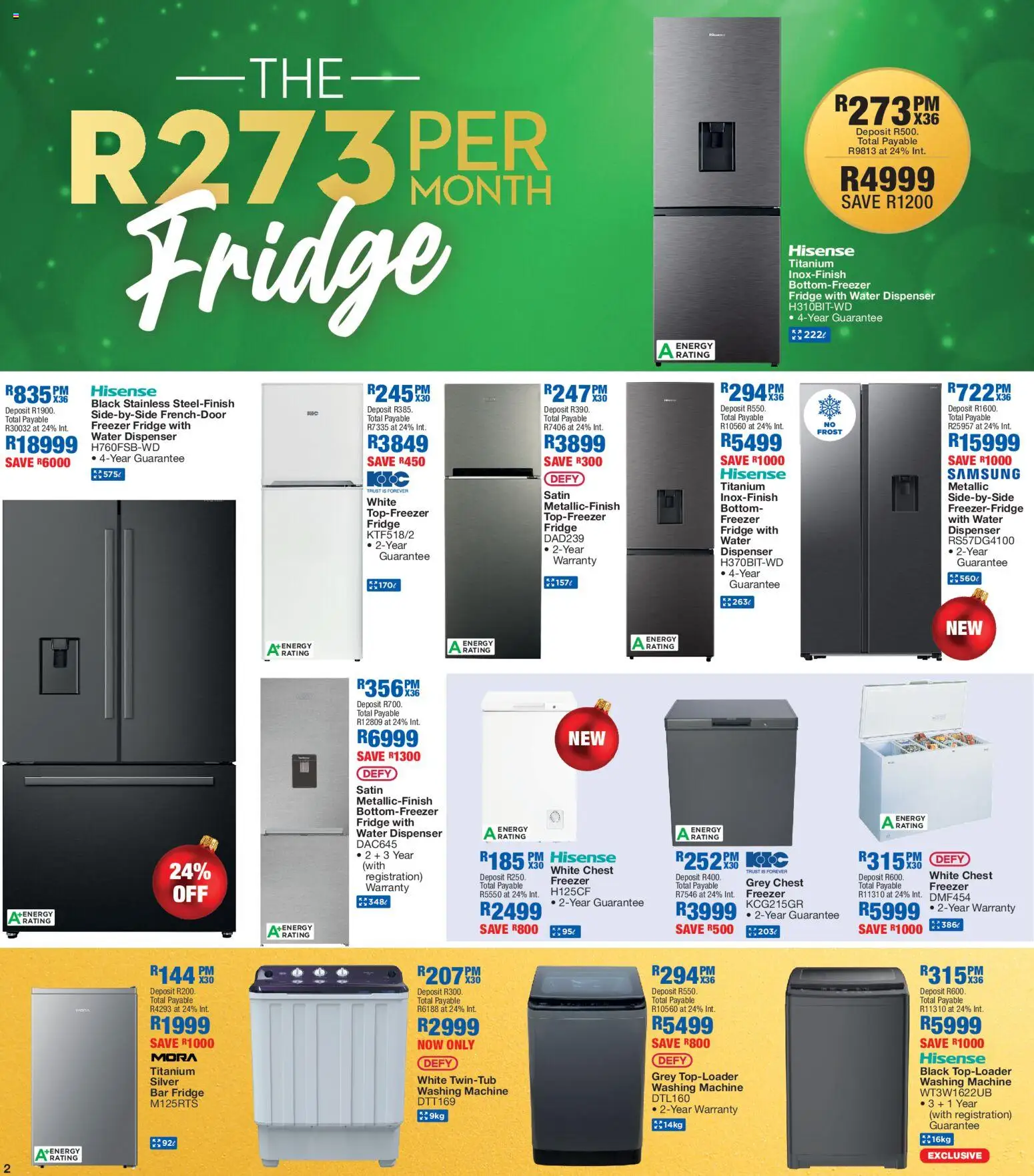 New OK Furniture catalogue – valid from 24.11.2025 | Page: 2 | Products: Freezer, Washing machine, Fridge, Water New OK Furniture catalogue – valid from 24.11.2025 | Page: 2 | Products: Freezer, Washing machine, Fridge, Water