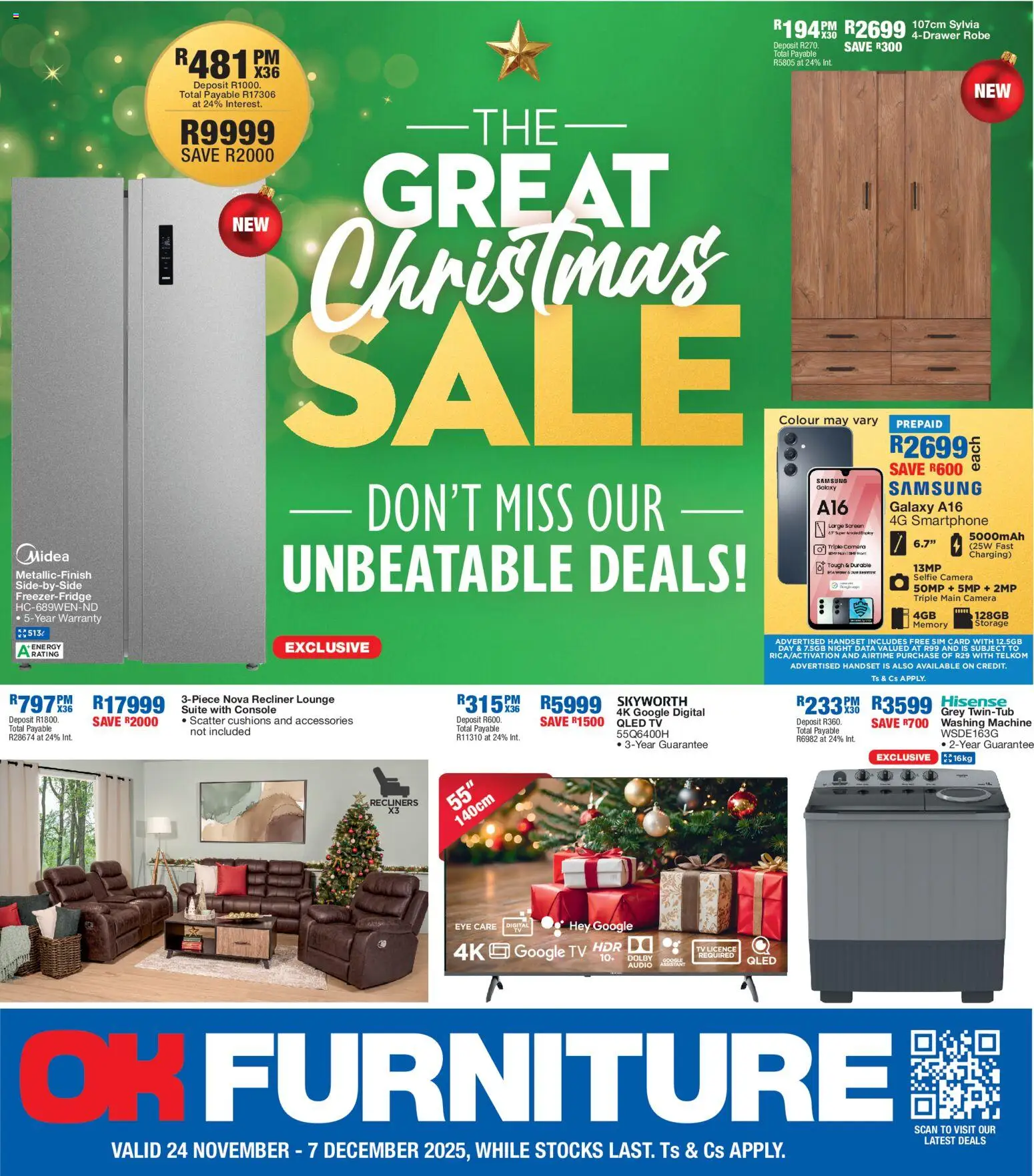 New OK Furniture catalogue – valid from 24.11.2025 | Page: 1 | Products: Data, Audio, Washing machine, TV New OK Furniture catalogue – valid from 24.11.2025 | Page: 1 | Products: Data, Audio, Washing machine, TV