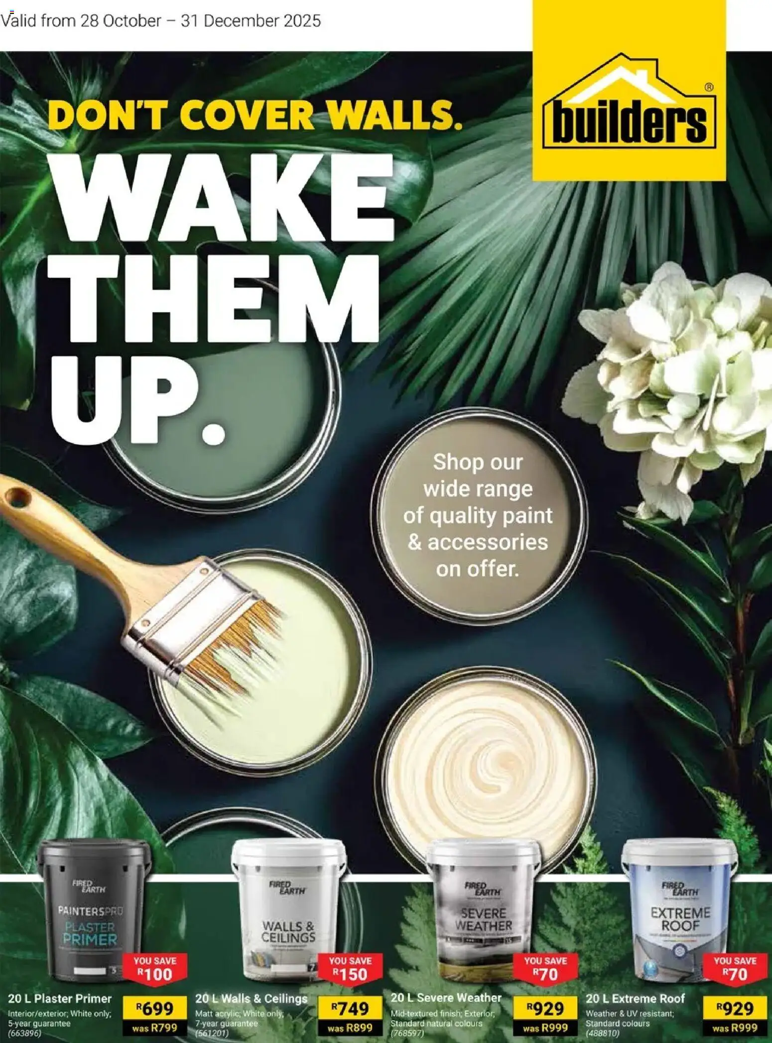 New Builders catalogue – valid from 28.10.2025 | Page: 1 | Products: Primer, Cover, Plaster primer, Plaster New Builders catalogue – valid from 28.10.2025 | Page: 1 | Products: Primer, Cover, Plaster primer, Plaster