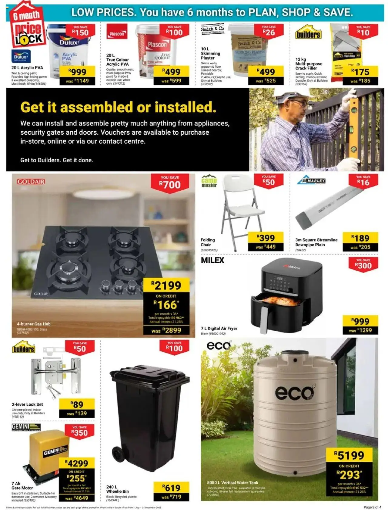 New Builders catalogue – valid from 01.07.2025 | Page: 3 | Products: Fryer, Chair, Battery, Crack filler New Builders catalogue – valid from 01.07.2025 | Page: 3 | Products: Fryer, Chair, Battery, Crack filler