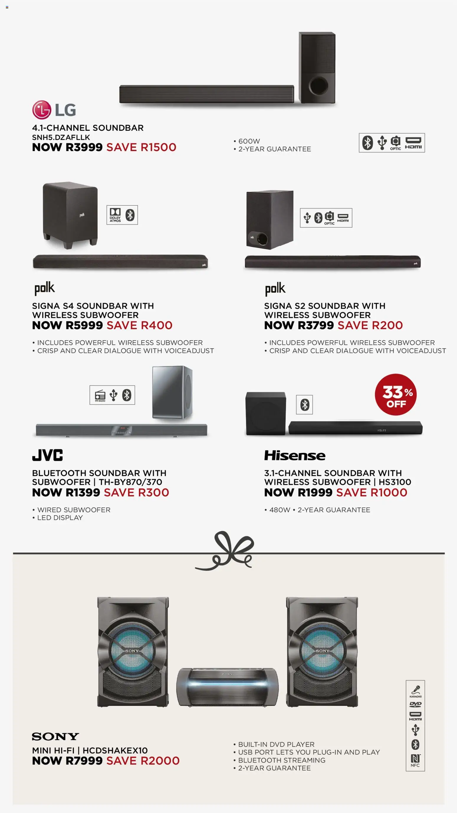 New House and Home catalogue – valid from 01.12.2025 | Page: 15 | Products: Player, USB, Soundbar, Subwoofer New House and Home catalogue – valid from 01.12.2025 | Page: 15 | Products: Player, USB, Soundbar, Subwoofer