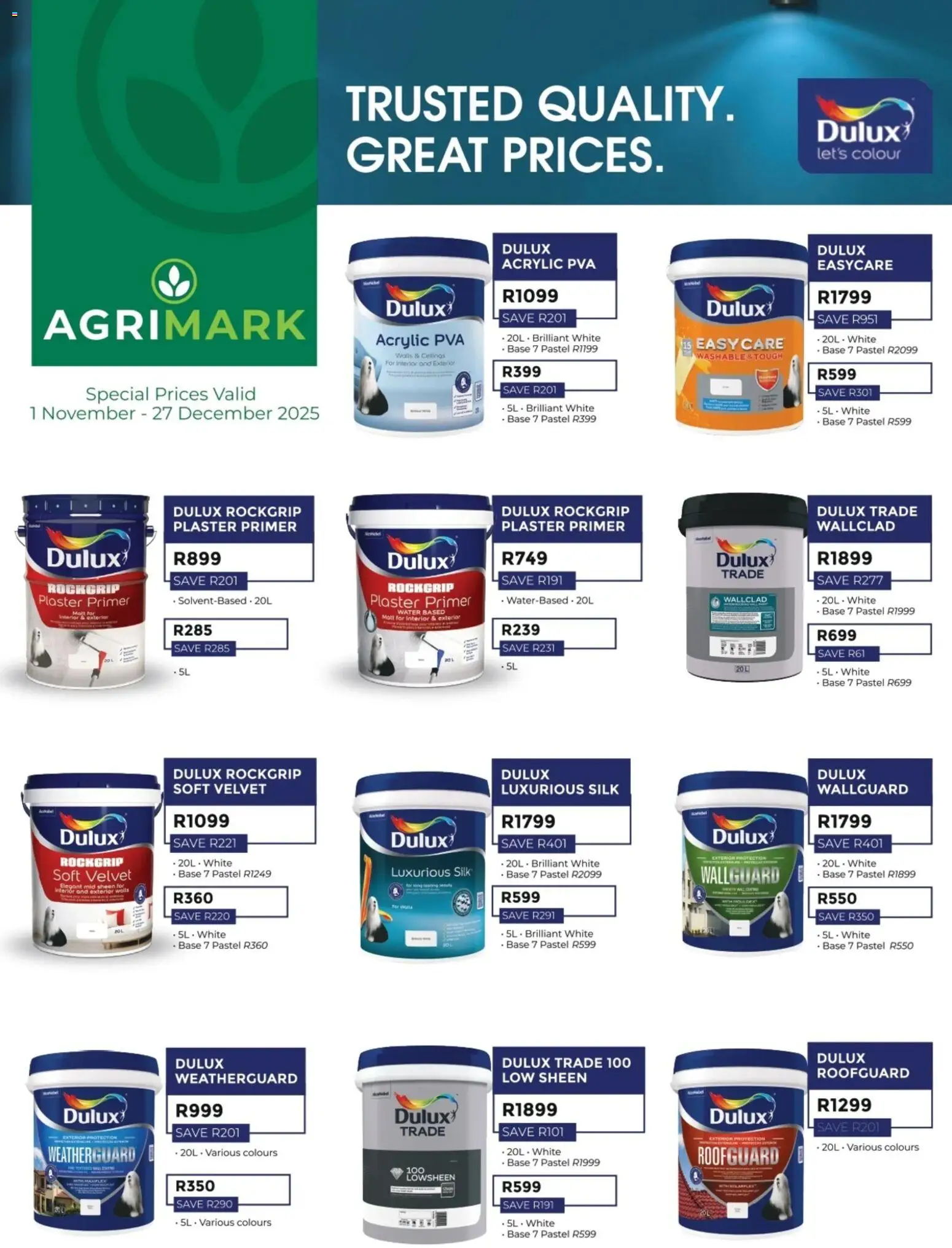 New Agrimark catalogue – valid from 01.11.2025 | Page: 1 | Products: Primer, Plaster primer, Plaster, Water New Agrimark catalogue – valid from 01.11.2025 | Page: 1 | Products: Primer, Plaster primer, Plaster, Water