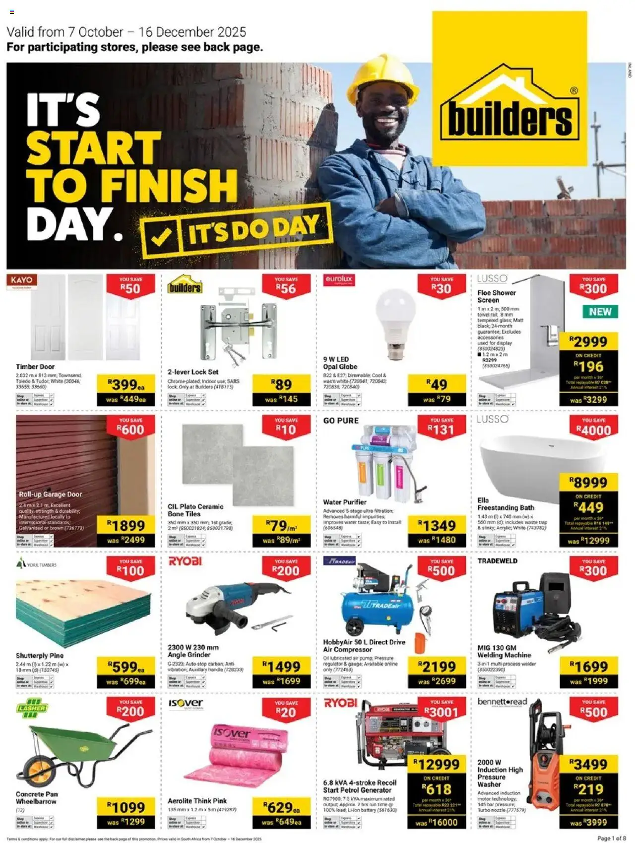 Builders – It’s Start to Finish Day (07/10/2025 – 16/12/2025) Online