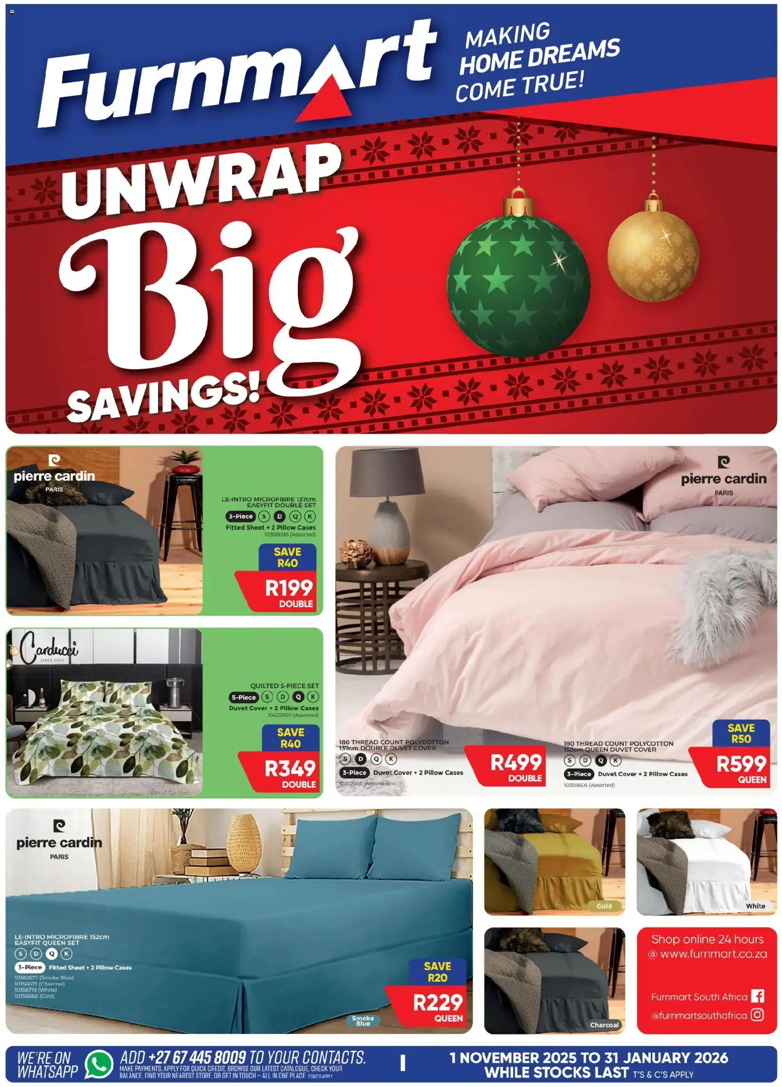 New Furnmart catalogue – valid from 01.11.2025 | Page: 1 | Products: Cover, Duvet, Pillow
