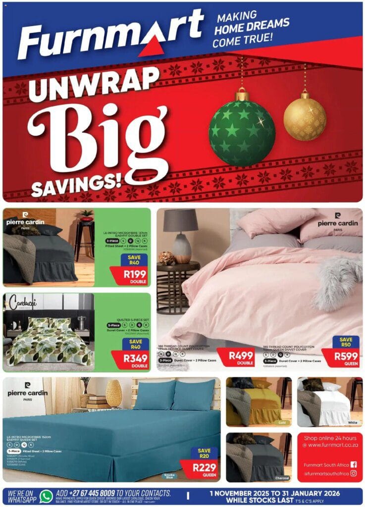 Furnmart Unwrap Big Savings! (01/11/2025 – 31/01/2026) Online