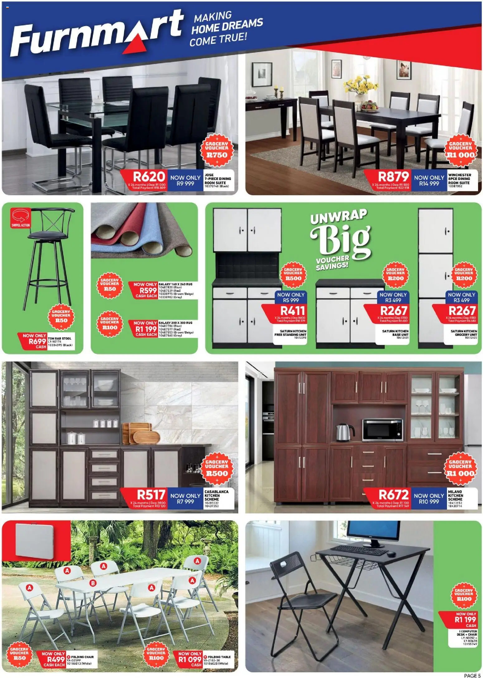 New Furnmart catalogue – valid from 04.12.2025 | Page: 5 | Products: Computer, Desk, Table, Bar stool