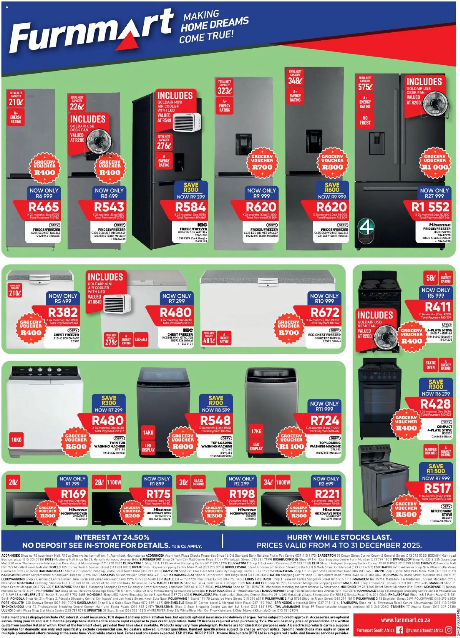 New Furnmart catalogue – valid from 04.12.2025 | Page: 8 | Products: Freezer, Stove, TV, Chest freezer
