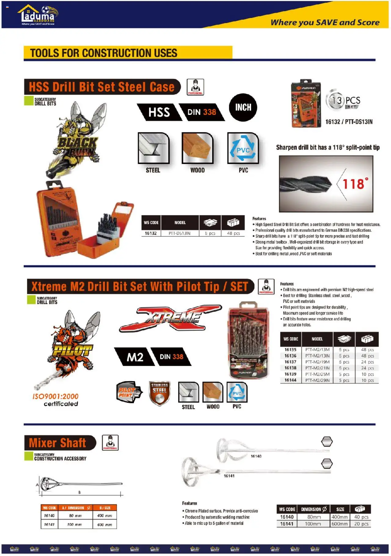 New Laduma Hardware catalogue – valid from 01.06.2024 | Page: 4 | Products: Case, Mixer, Drill New Laduma Hardware catalogue – valid from 01.06.2024 | Page: 4 | Products: Case, Mixer, Drill