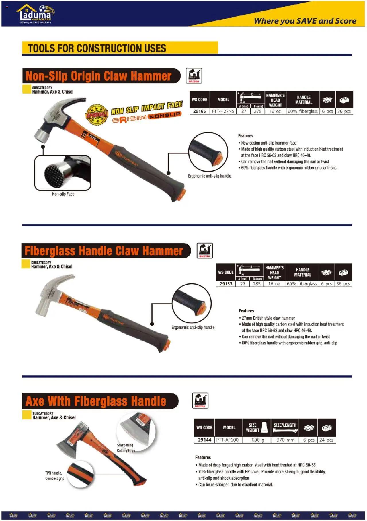 New Laduma Hardware catalogue – valid from 01.06.2024 | Page: 11 | Products: Hammer New Laduma Hardware catalogue – valid from 01.06.2024 | Page: 11 | Products: Hammer