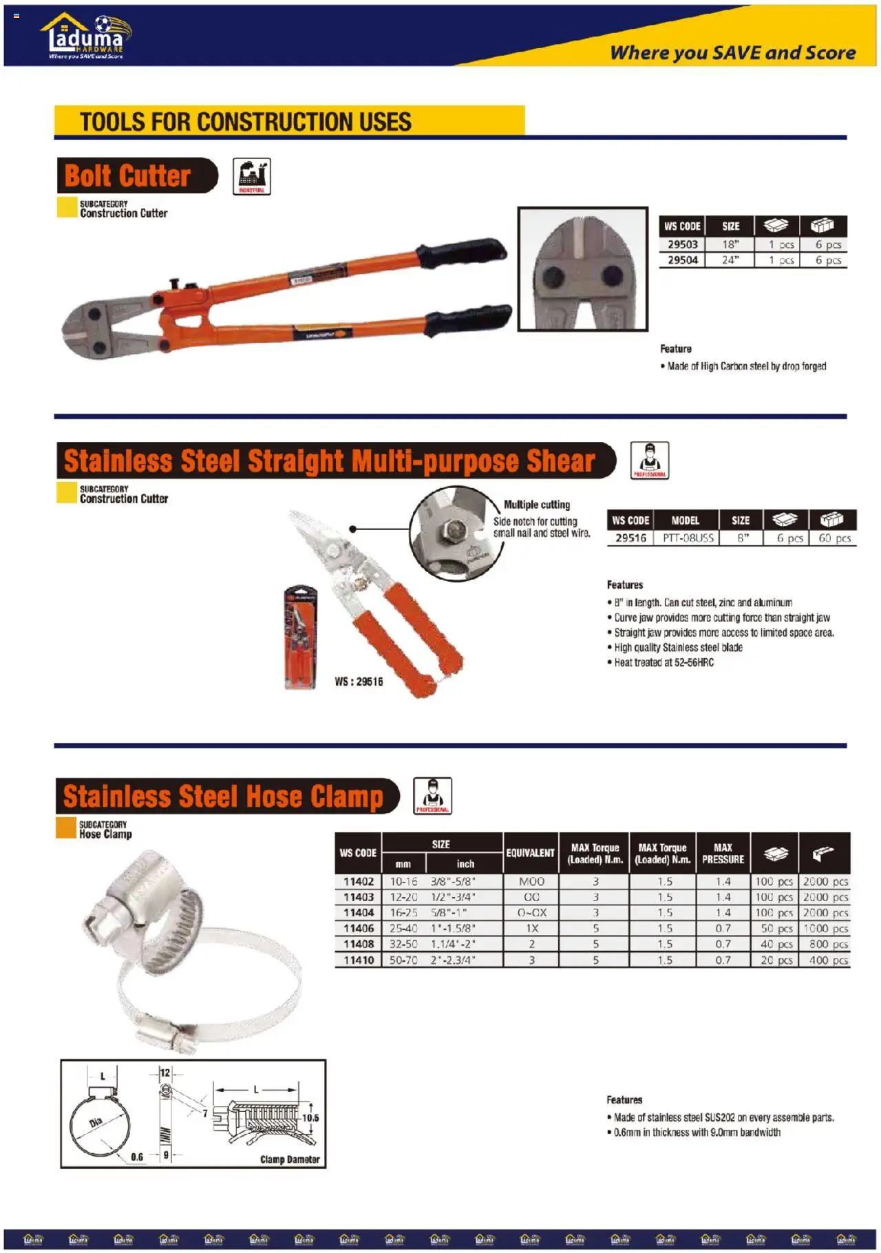 New Laduma Hardware catalogue – valid from 01.06.2024 | Page: 16 | Products: Cutter New Laduma Hardware catalogue – valid from 01.06.2024 | Page: 16 | Products: Cutter