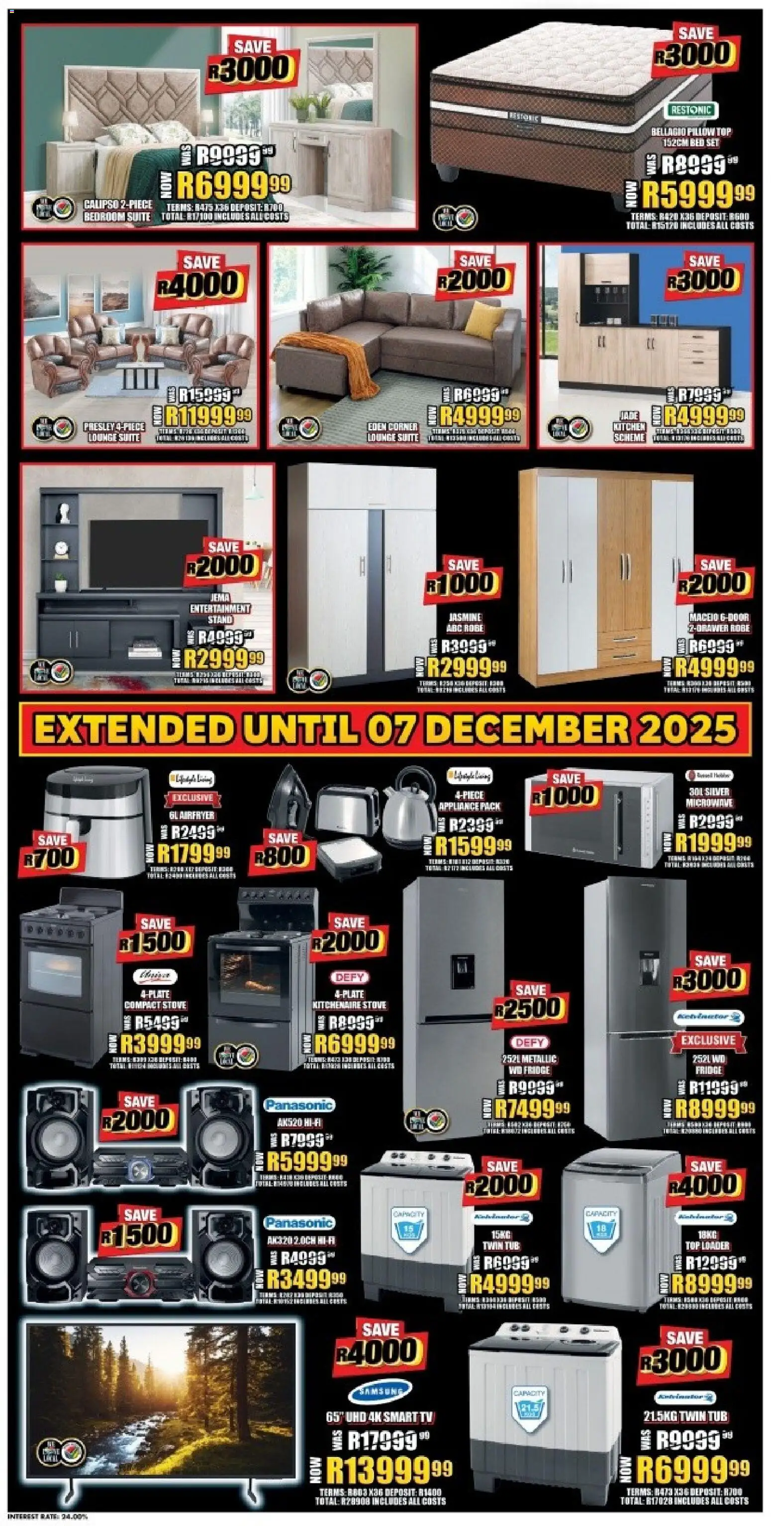 New Lewis Stores catalogue – valid from 01.12.2025 | Page: 2 | Products: Bed, TV, Fridge, Lounge suite