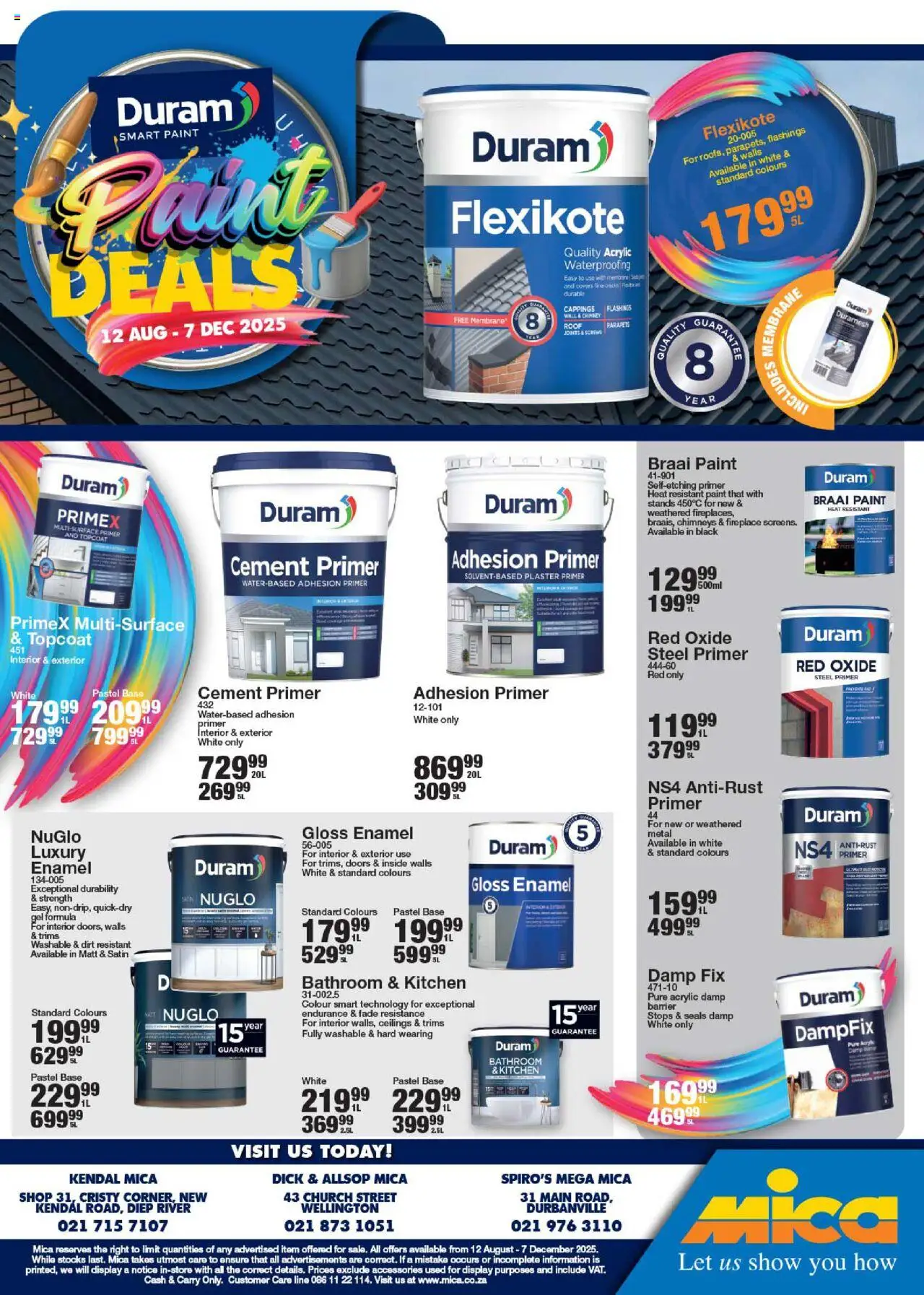 New MICA catalogue – valid from 12.08.2025 | Page: 2 | Products: Gloss, Plaster primer, Plaster, Enamel