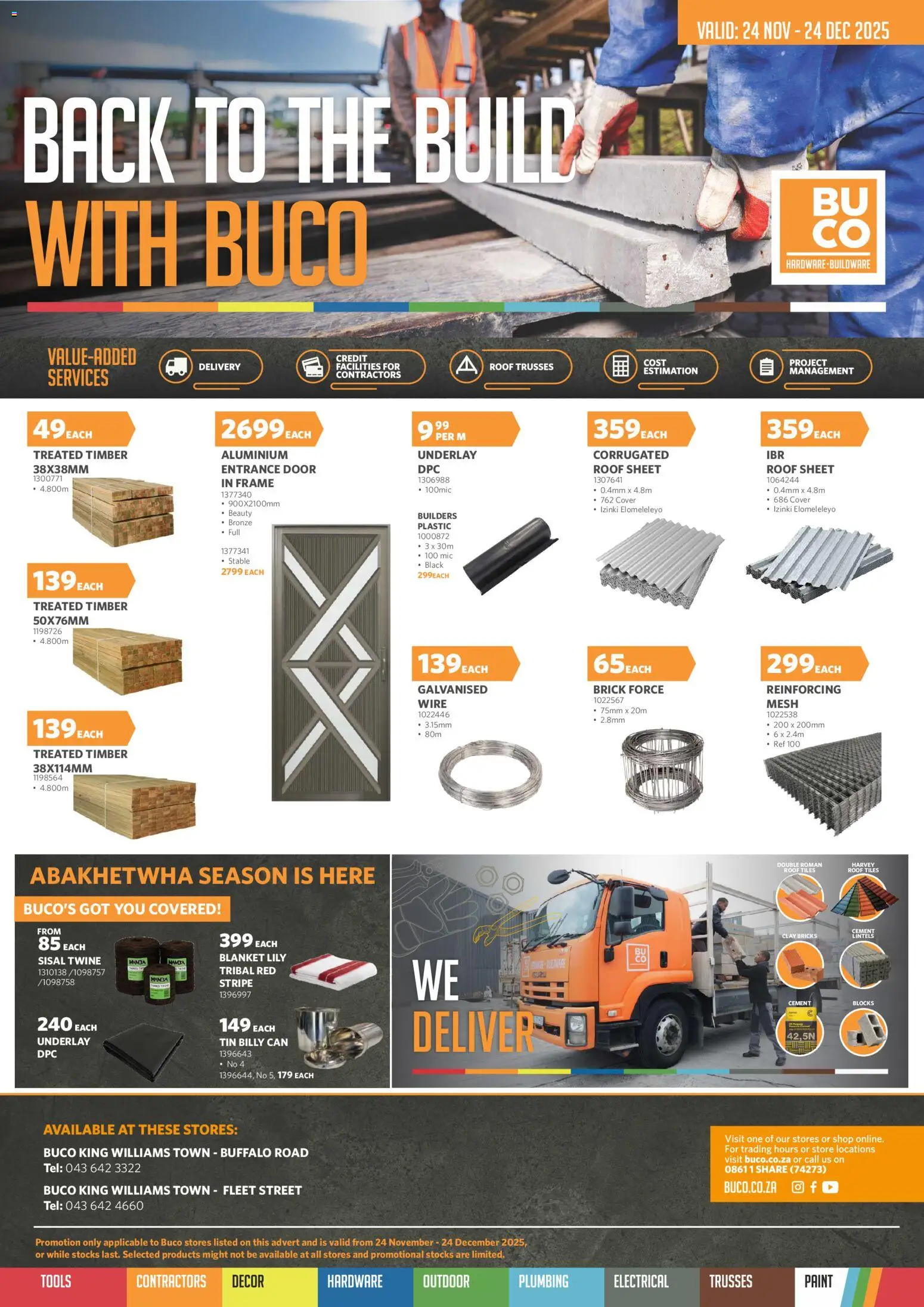 New BUCO catalogue – valid from 24.11.2025 | Page: 1 | Products: Cover, Frame, Blanket, Clay