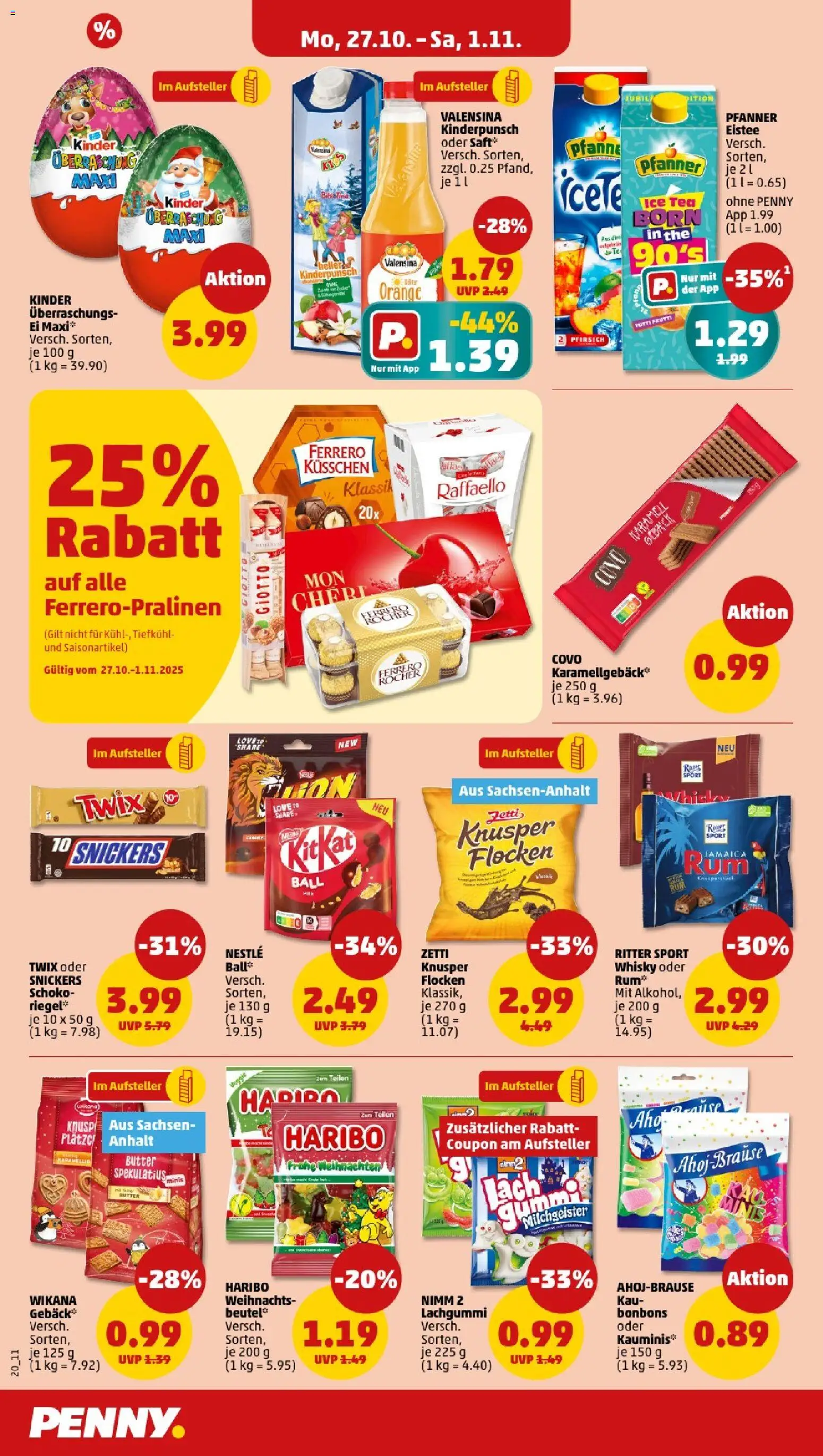 Penny - Sachsen-Anhalt – gültig ab 27.10.2025 | Seite: 22 | Produkte: Whisky, Butter, Valensina, Pfirsich Penny - Sachsen-Anhalt – gültig ab 27.10.2025 | Seite: 22 | Produkte: Whisky, Butter, Valensina, Pfirsich