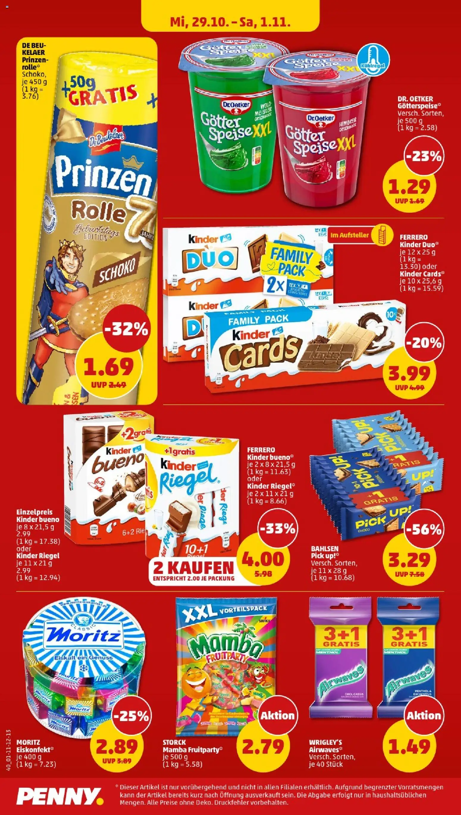Penny - Sachsen-Anhalt – gültig ab 27.10.2025 | Seite: 42 | Produkte: Kinder bueno, Kinder riegel Penny - Sachsen-Anhalt – gültig ab 27.10.2025 | Seite: 42 | Produkte: Kinder bueno, Kinder riegel