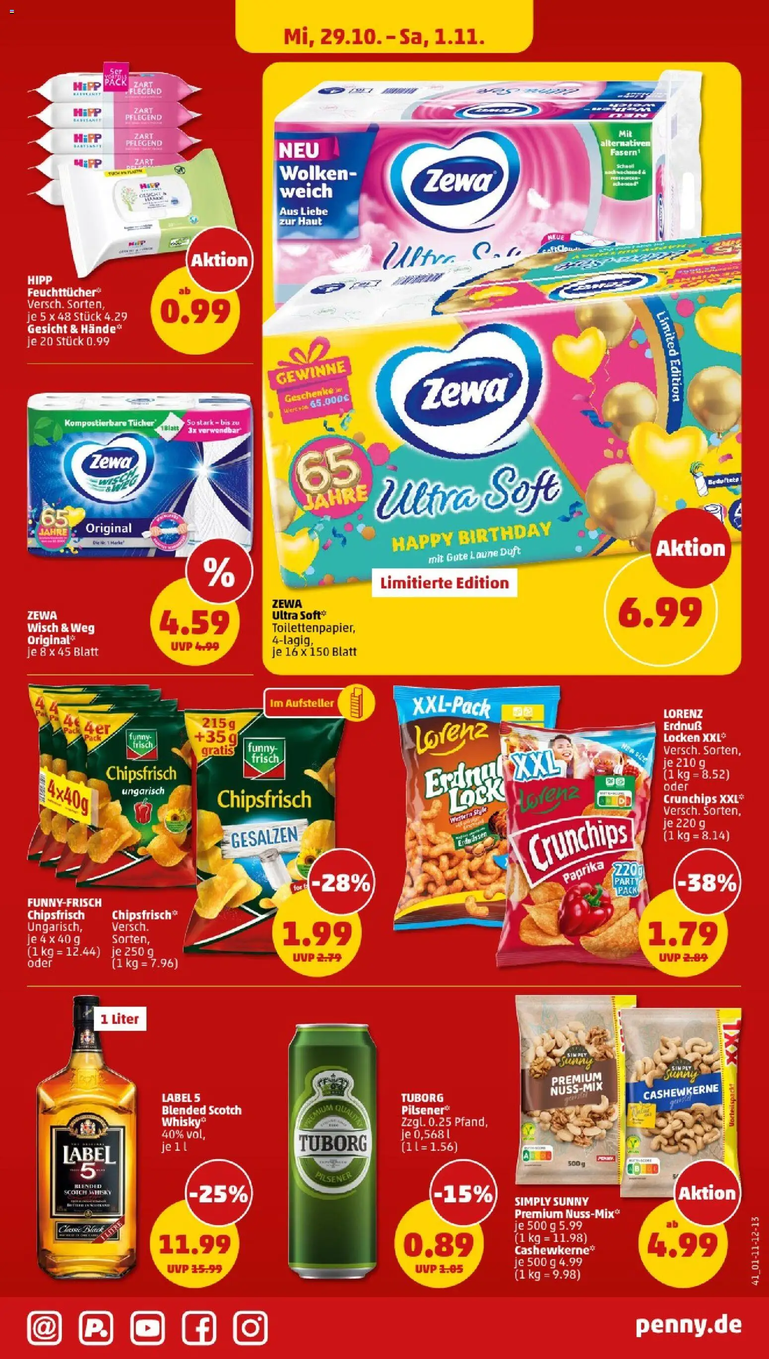 Penny - Sachsen-Anhalt – gültig ab 27.10.2025 | Seite: 43 | Produkte: Funny frisch, Duft, Zewa, Paprika Penny - Sachsen-Anhalt – gültig ab 27.10.2025 | Seite: 43 | Produkte: Funny frisch, Duft, Zewa, Paprika