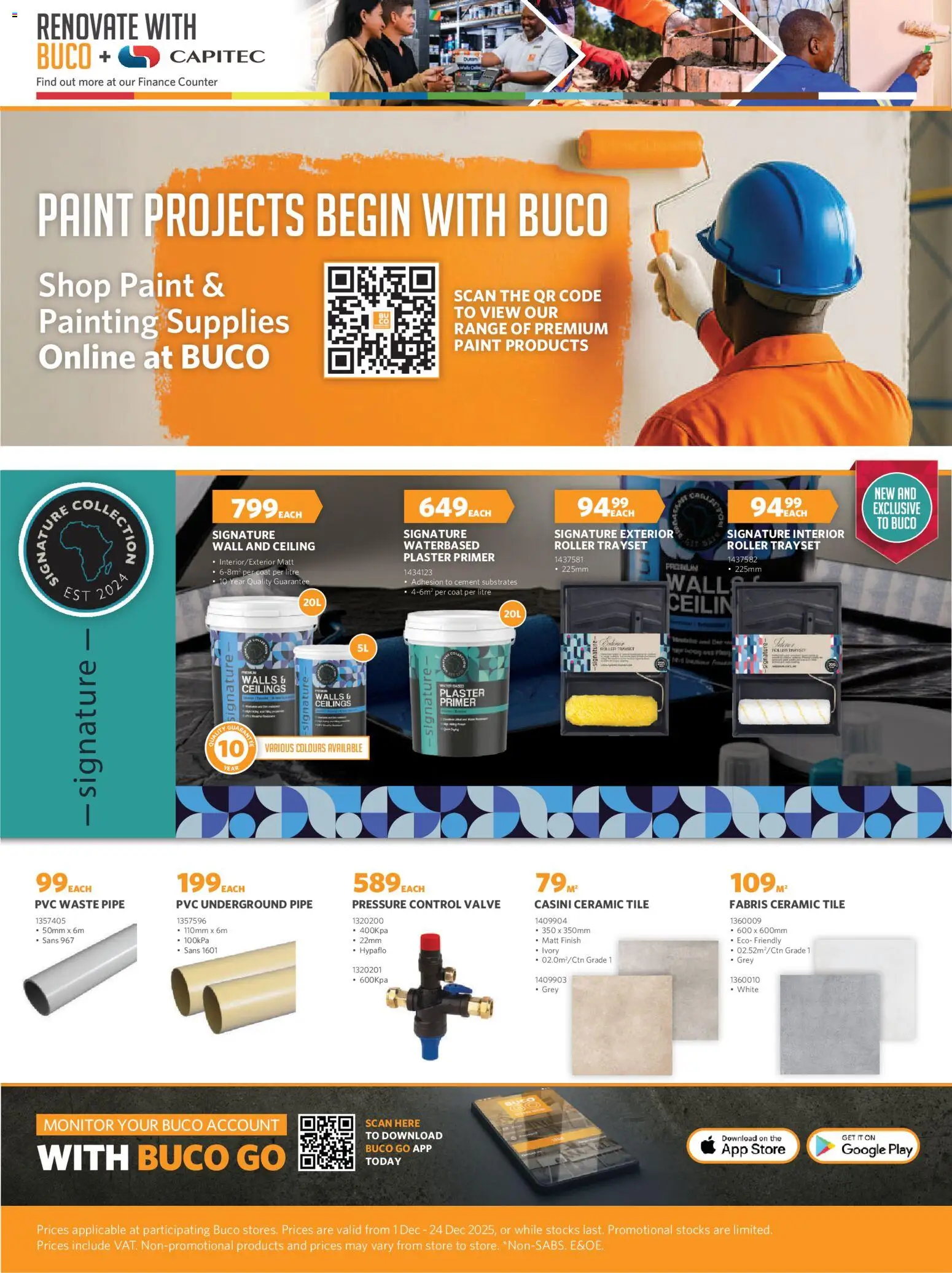 New BUCO catalogue – valid from 01.12.2025 | Page: 3 | Products: Primer, Paint, Plaster primer, Pipe