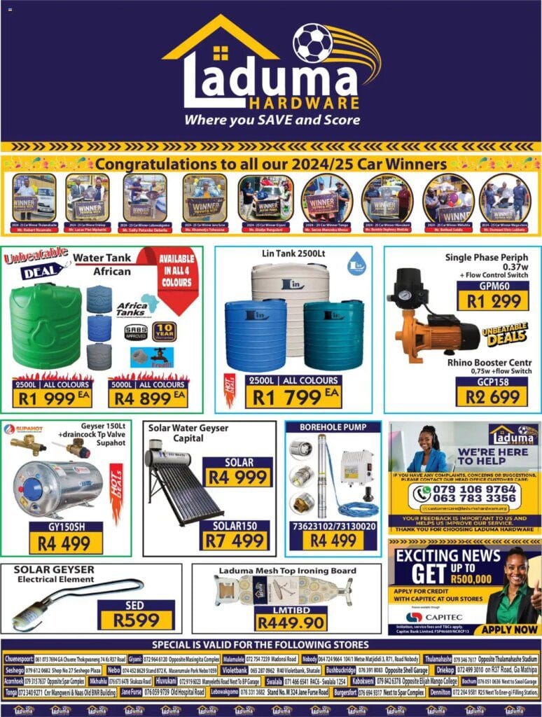 Laduma Hardware Exciting Special (20/10/2025 – 10/12/2025) Online