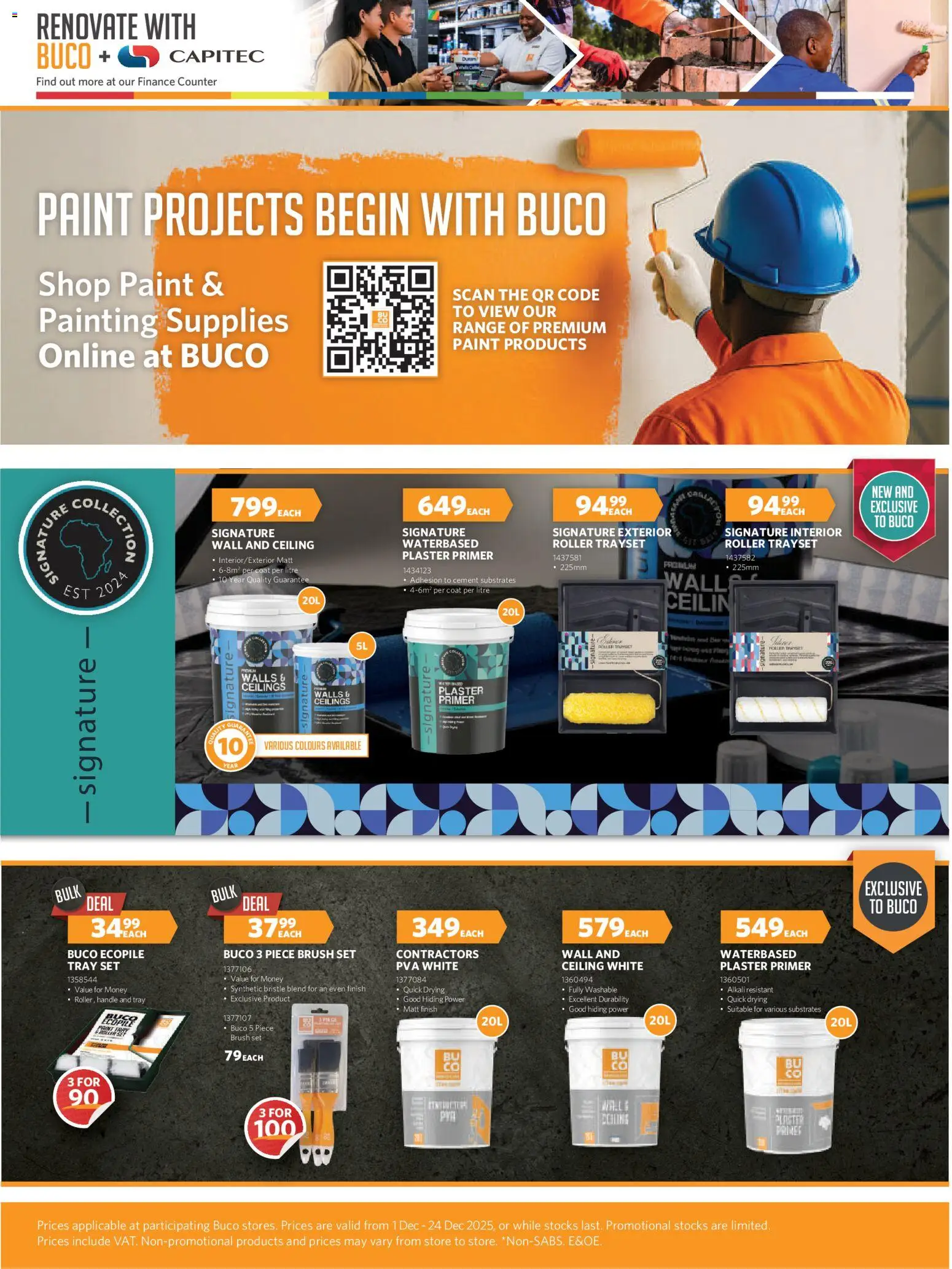 New BUCO catalogue – valid from 01.12.2025 | Page: 3 | Products: Primer, Coat, Tray, Cement