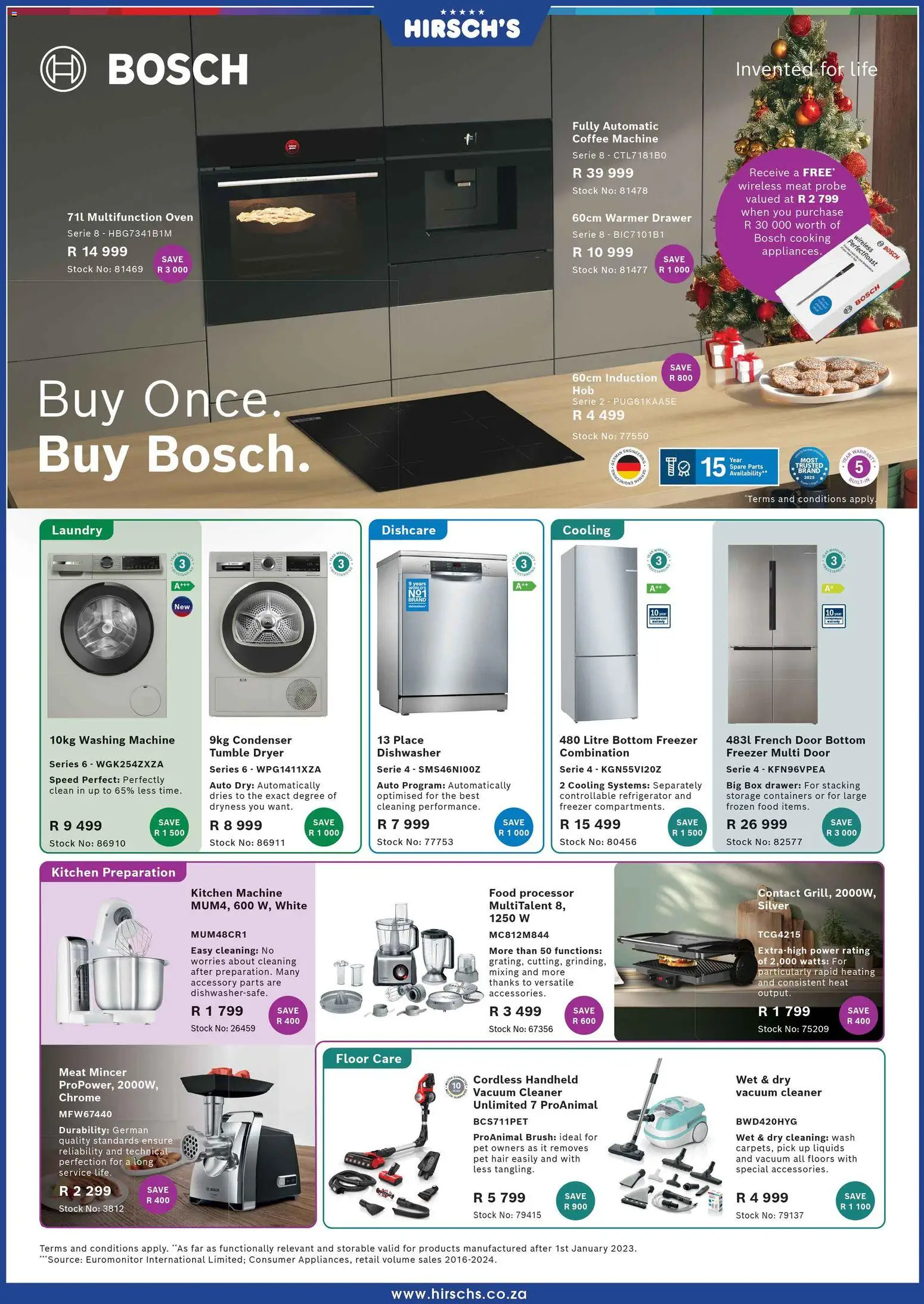 New Hirsch's catalogue – valid from 01.12.2025 | Page: 11 | Products: Washing machine, Dryer, Oven, Stock
