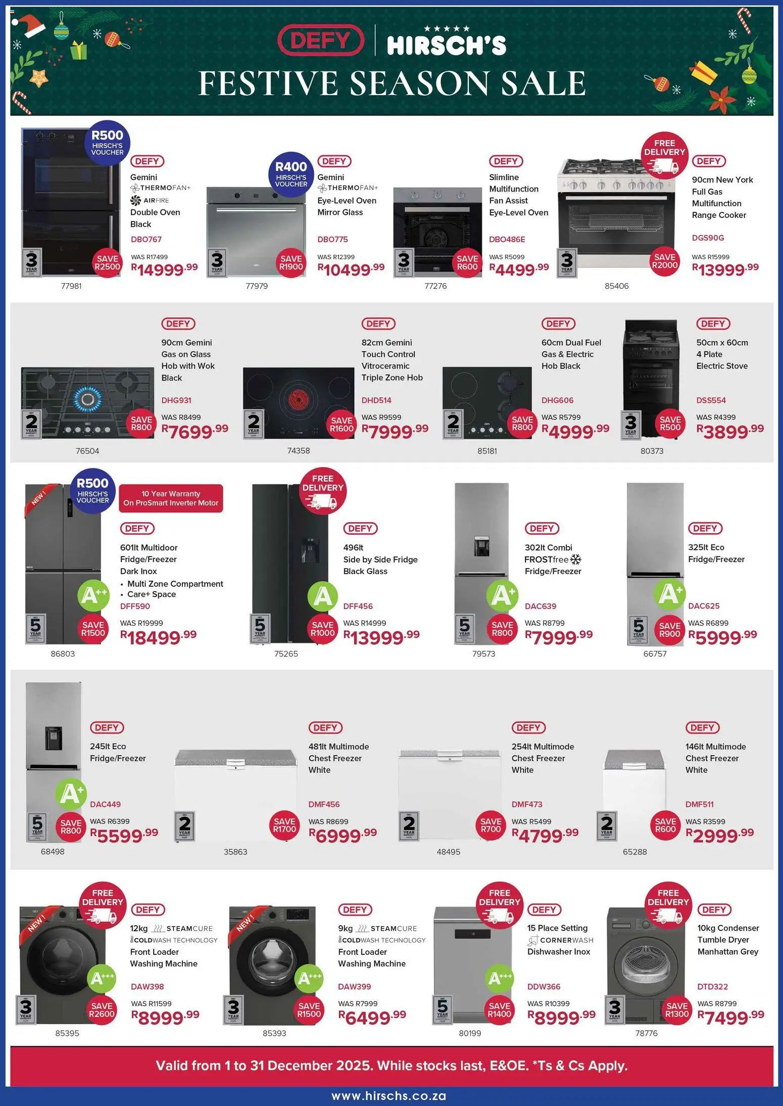 New Hirsch's catalogue – valid from 01.12.2025 | Page: 10 | Products: Freezer, Dryer, Plate, Tumble dryer