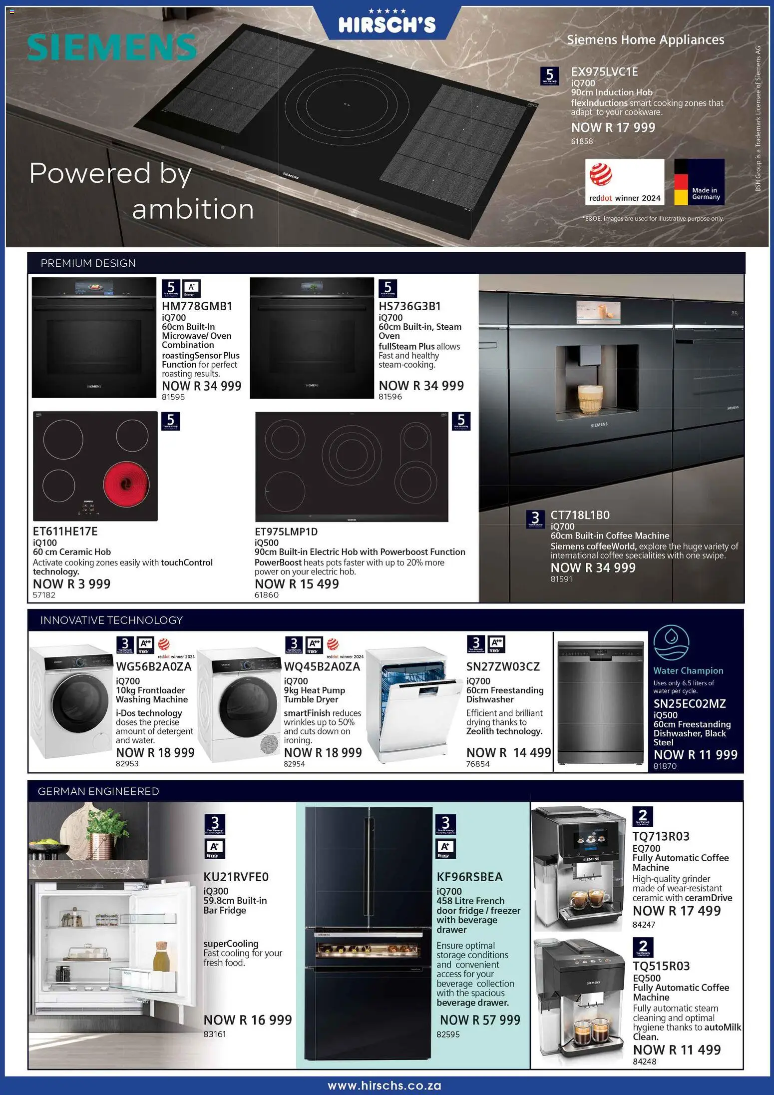 New Hirsch's catalogue – valid from 01.12.2025 | Page: 12 | Products: Dryer, Oven, Pots, Water