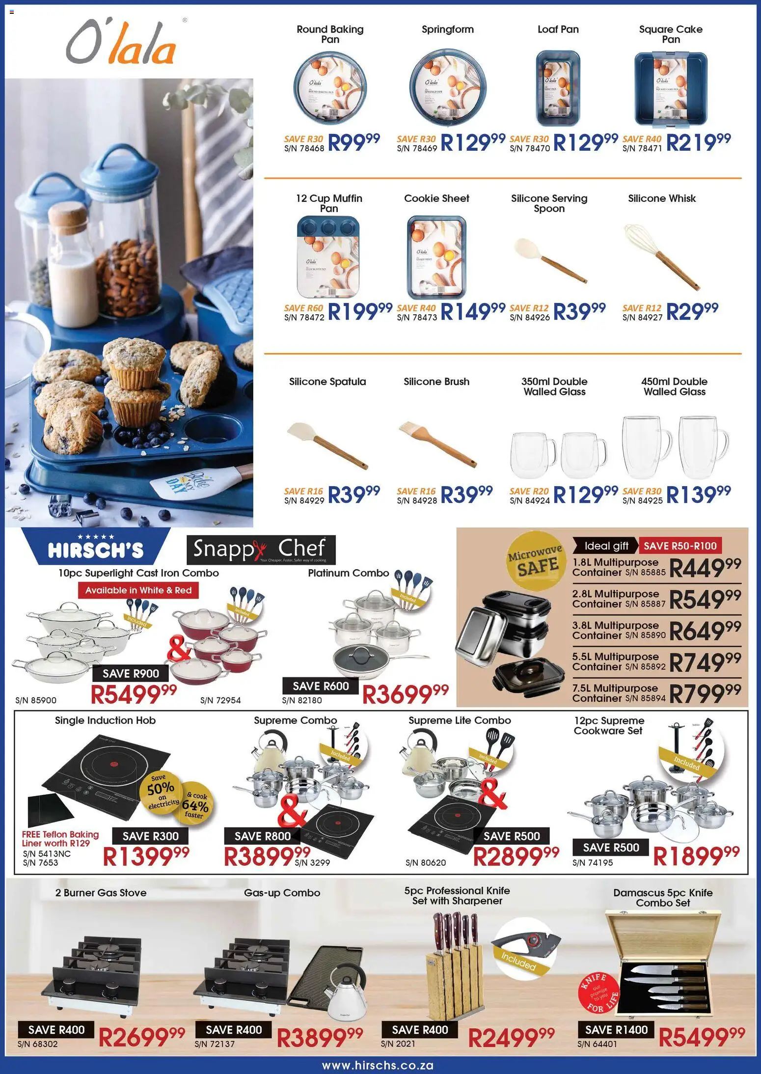 New Hirsch's catalogue – valid from 01.12.2025 | Page: 26 | Products: Cake, Iron, Knife set, Cookware