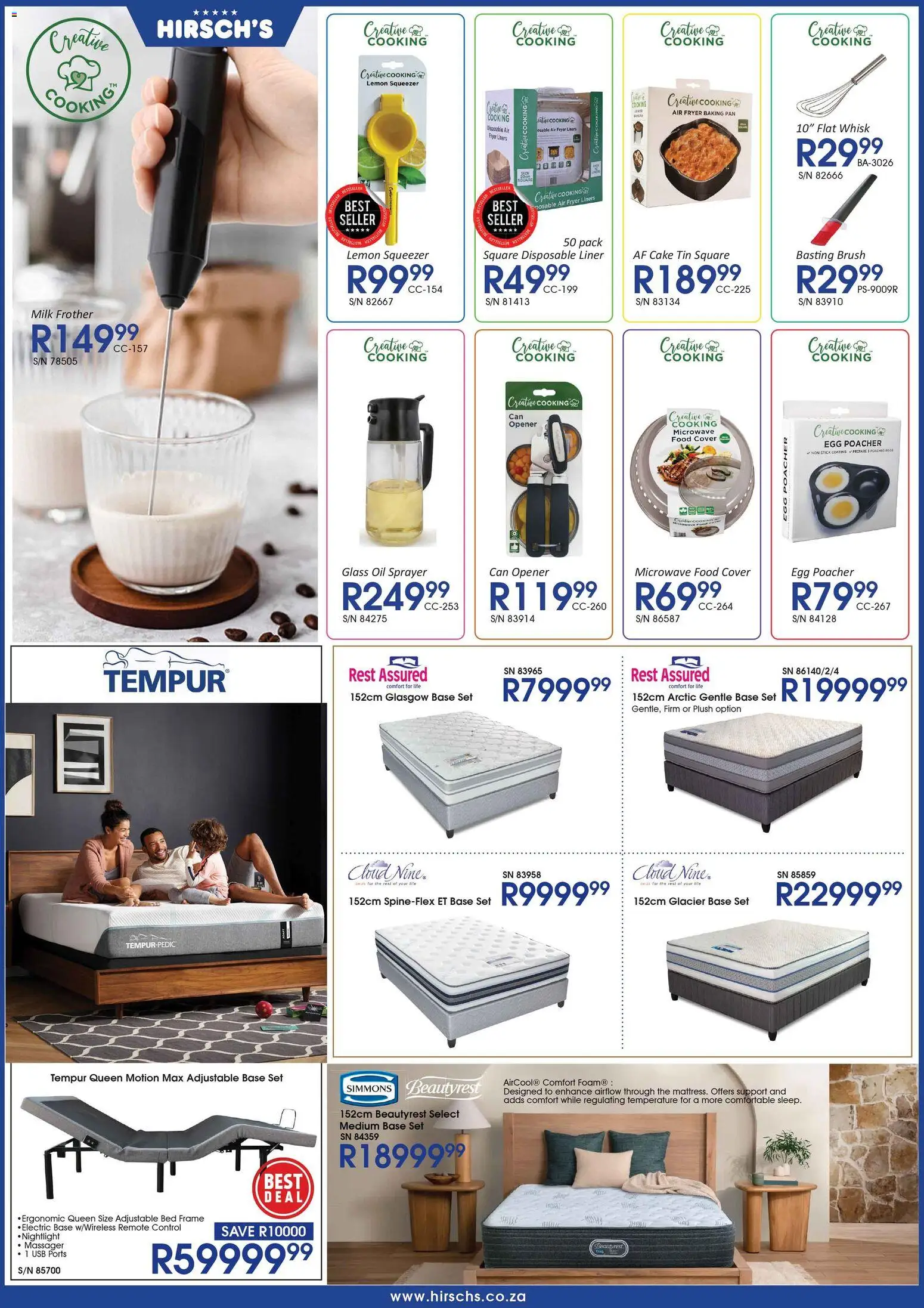 New Hirsch's catalogue – valid from 01.12.2025 | Page: 35 | Products: Fryer, Bed, Milk frother, Oil