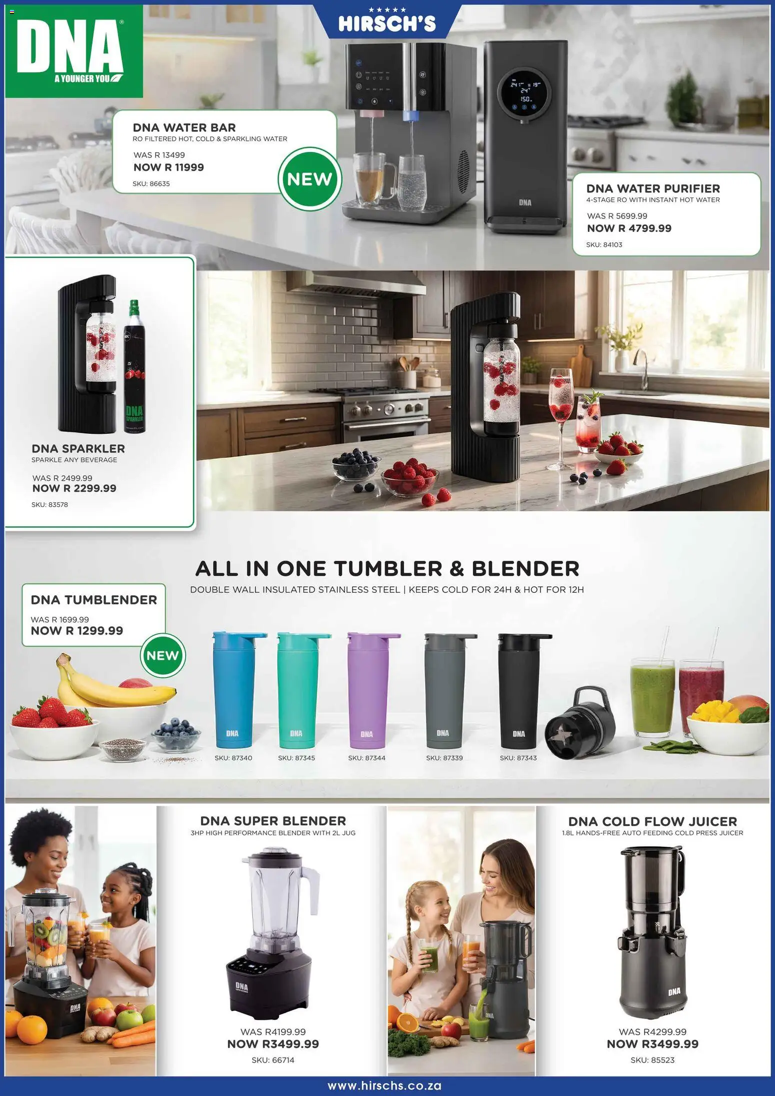 New Hirsch's catalogue – valid from 01.12.2025 | Page: 34 | Products: Juicer, Press, Blender, Water