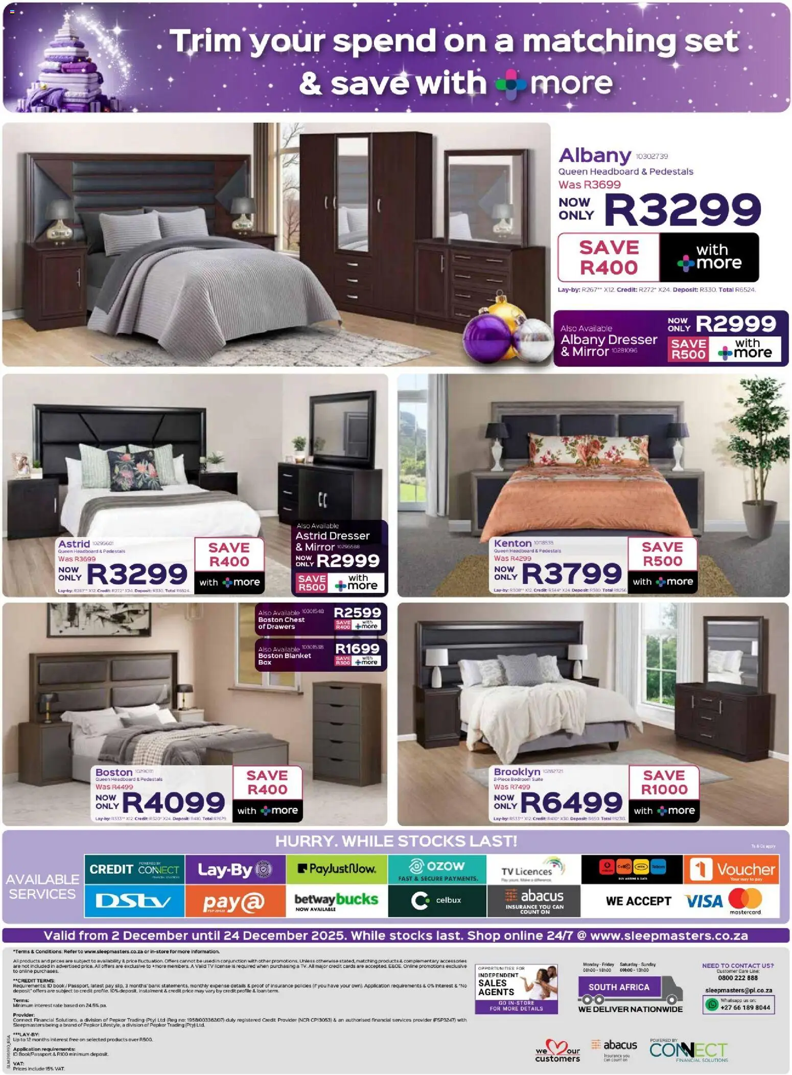 New Sleepmasters catalogue – valid from 02.12.2025 | Page: 12 | Products: Headboard, Blanket, Chest of drawers, TV New Sleepmasters catalogue – valid from 02.12.2025 | Page: 12 | Products: Headboard, Blanket, Chest of drawers, TV