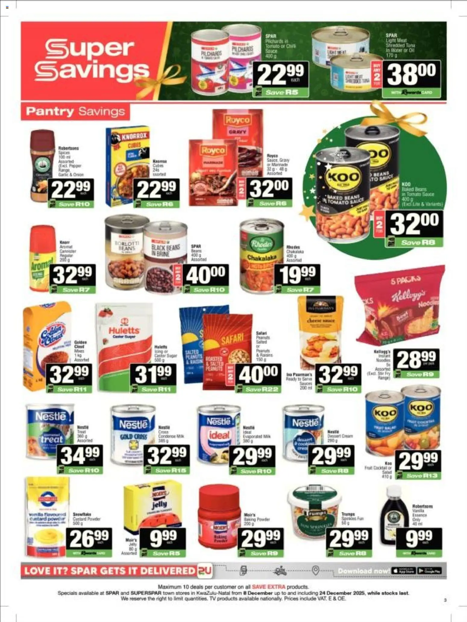 New Superspar catalogue – valid from 08.12.2025 | Page: 3 | Products: Tuna, Beans, Baked beans, Tomato sauce New Superspar catalogue – valid from 08.12.2025 | Page: 3 | Products: Tuna, Beans, Baked beans, Tomato sauce