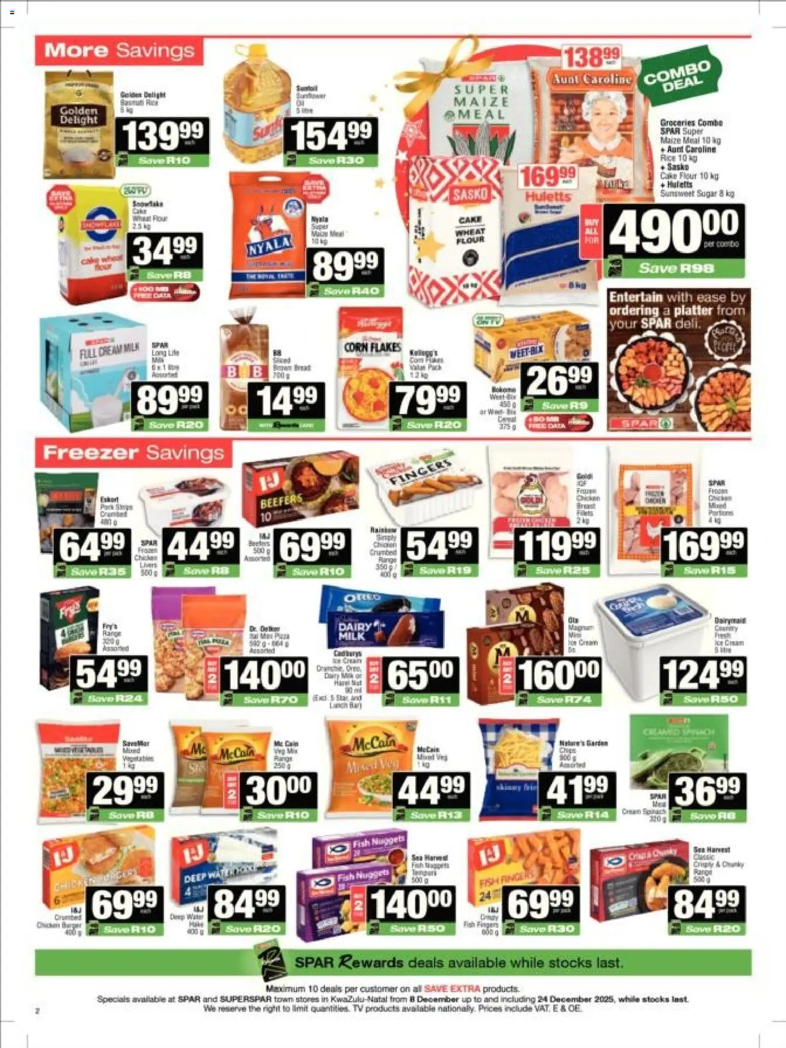 New Superspar catalogue – valid from 08.12.2025 | Page: 2 | Products: Corn, Freezer, Maize meal, Milk New Superspar catalogue – valid from 08.12.2025 | Page: 2 | Products: Corn, Freezer, Maize meal, Milk