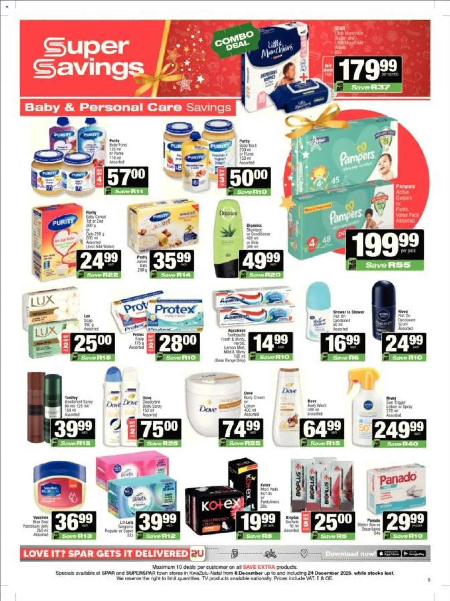 New Superspar catalogue – valid from 08.12.2025 | Page: 5 | Products: TV, Body cream, Soap, Baby food New Superspar catalogue – valid from 08.12.2025 | Page: 5 | Products: TV, Body cream, Soap, Baby food